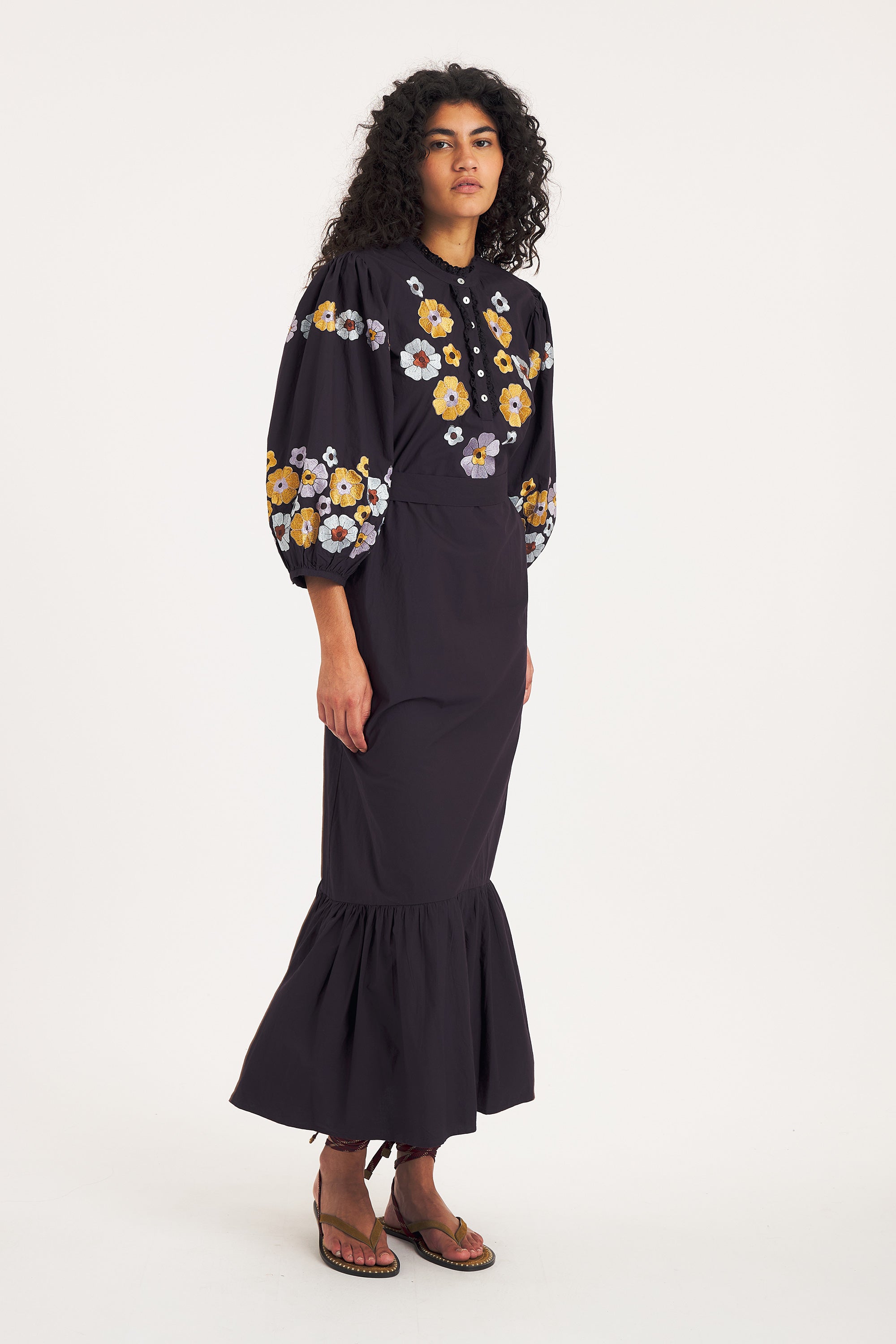 Amantina embroidered maxi dress