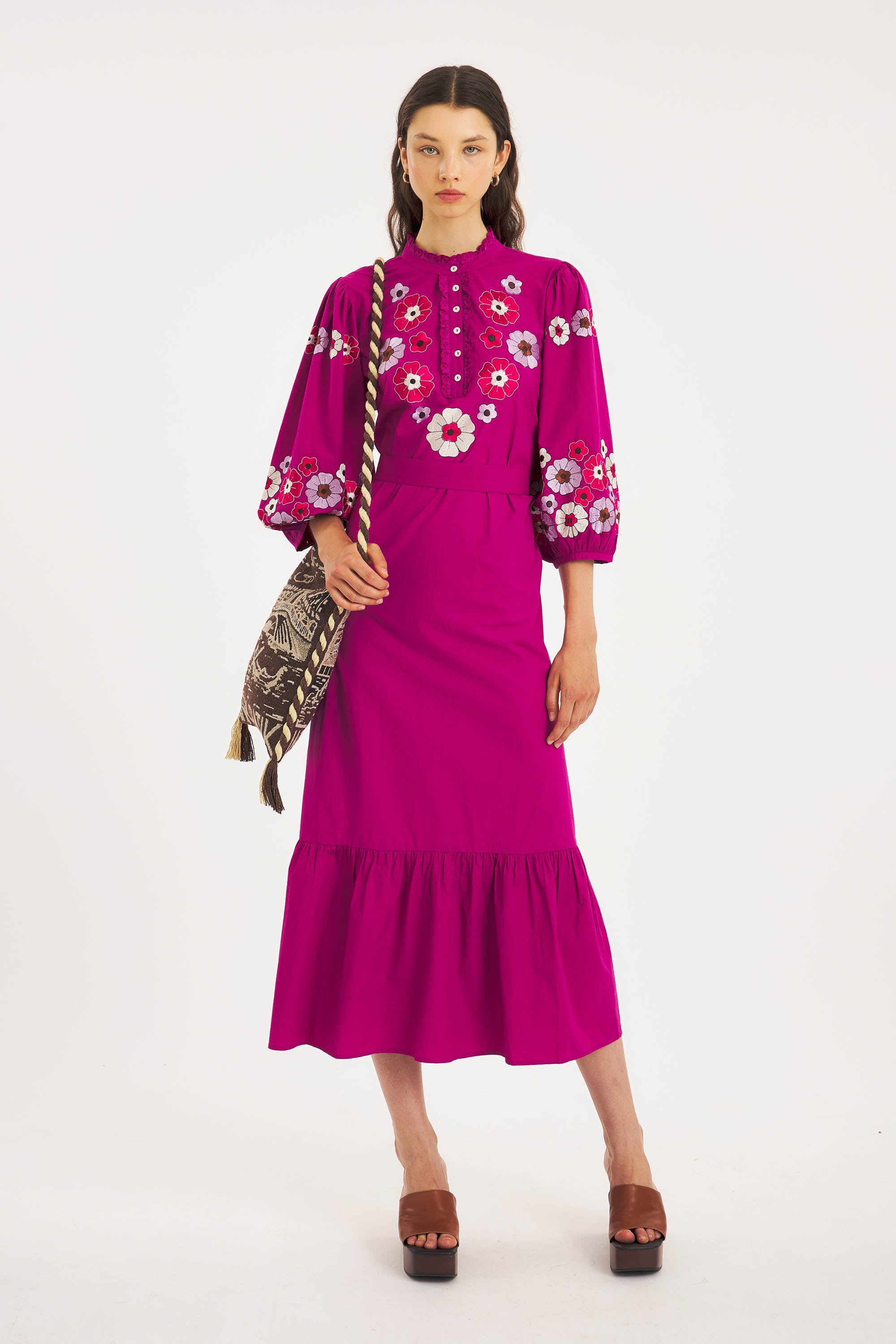 Amantina embroidered maxi dress