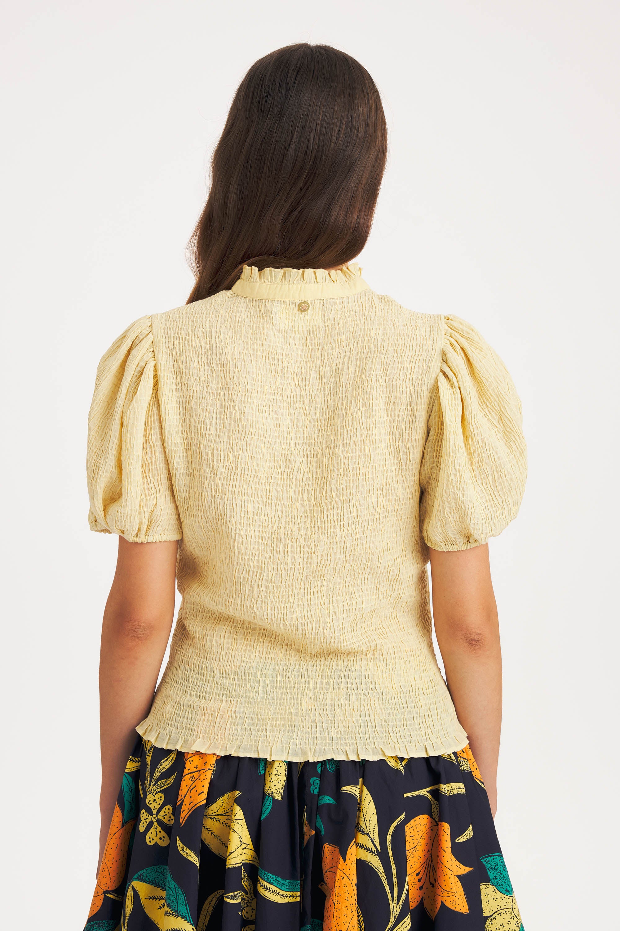 Angela smocked blouse