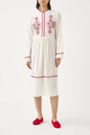 Robe en lin brodée à la main Cindy