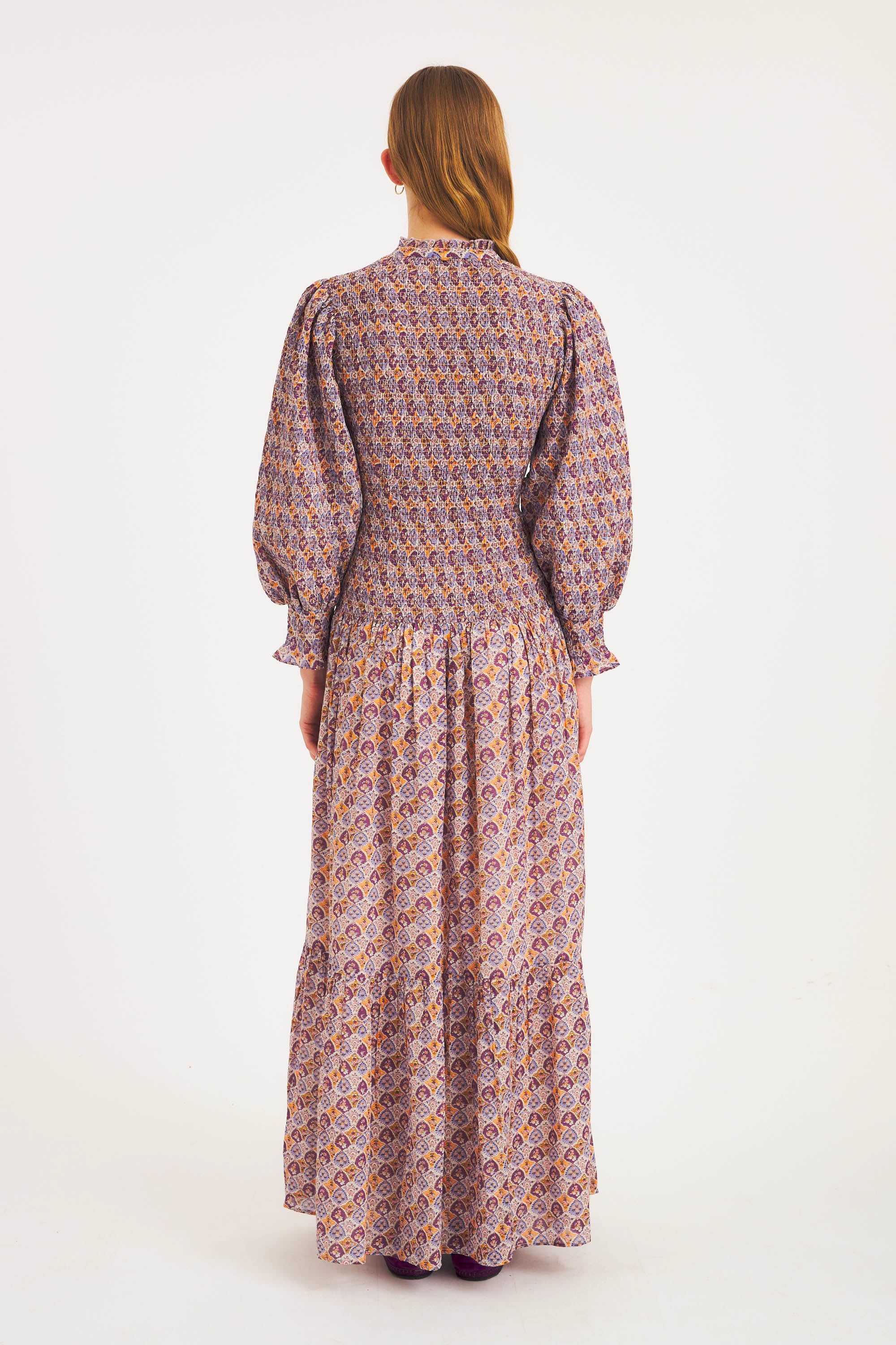 Kayla smocked maxi dress