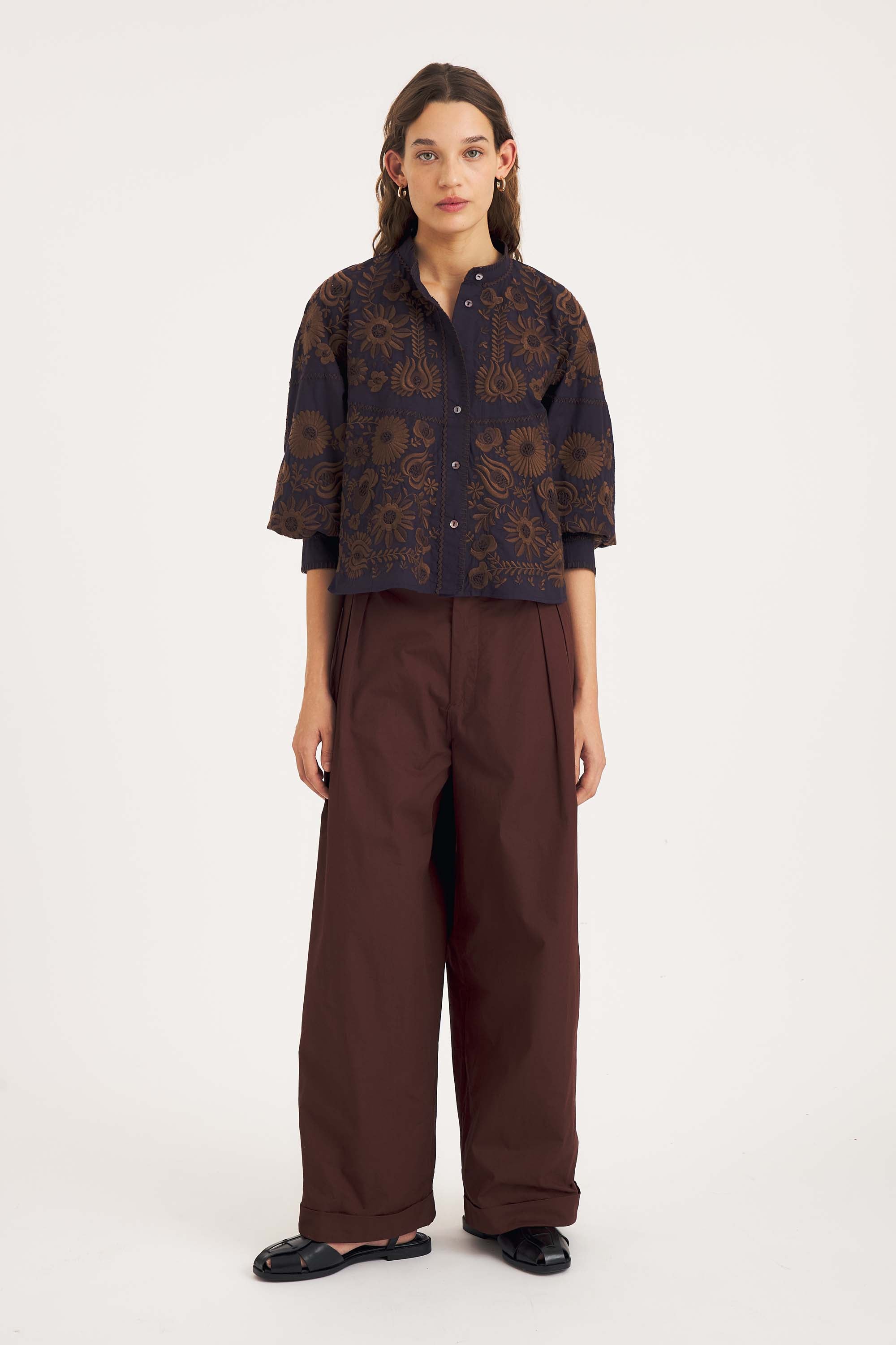 Matias Blouse – Embroidered Cotton Elegance | Antik Batik