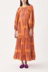 Robe longue en voile de coton imprimé Nalii