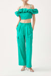 Haut court à épaules dénudées Pop