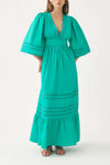 Robe longue ajourée en popeline de coton Rodo