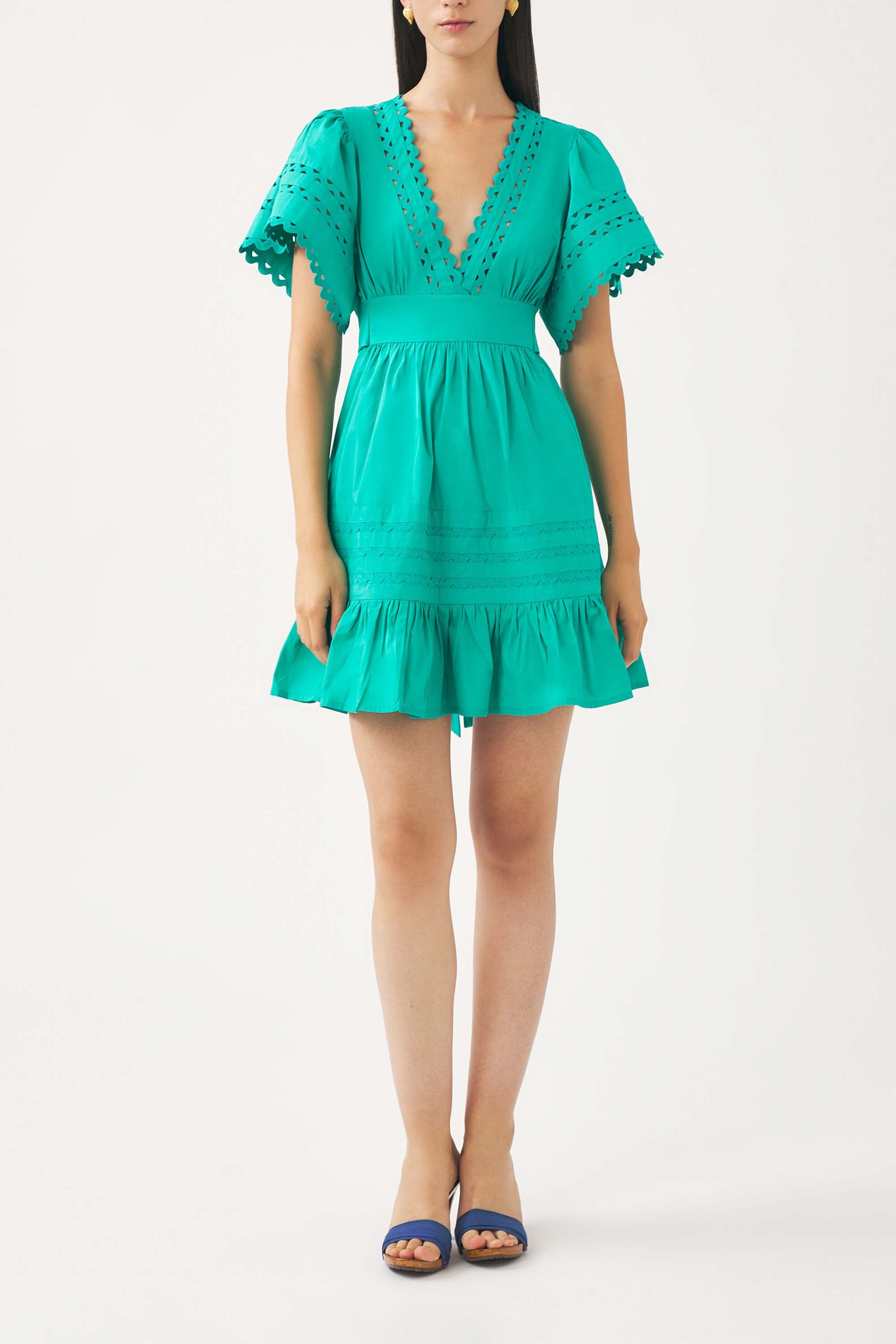 Mini-robe en popeline de coton Rodo