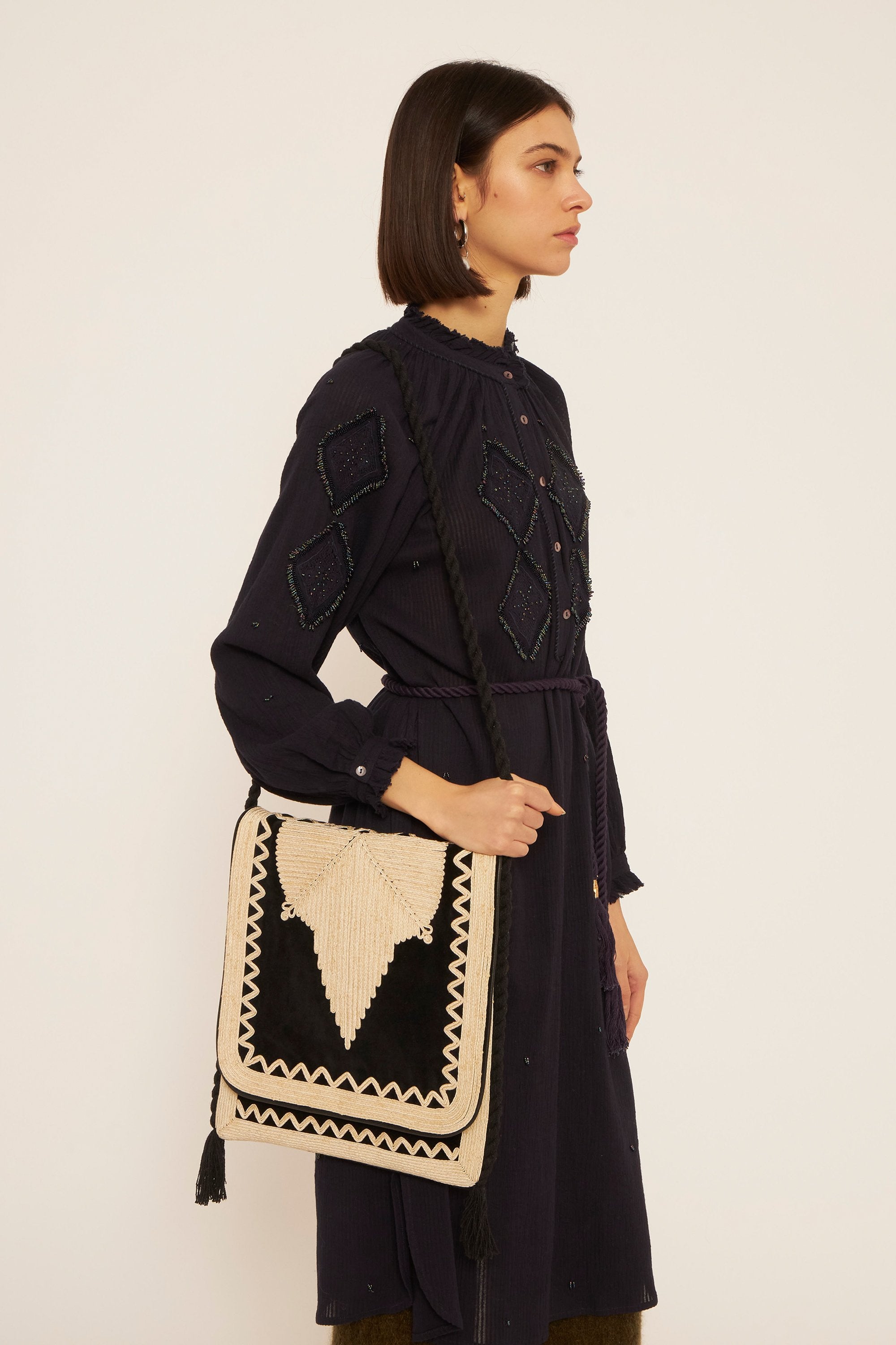 Grand sac en velours Achile