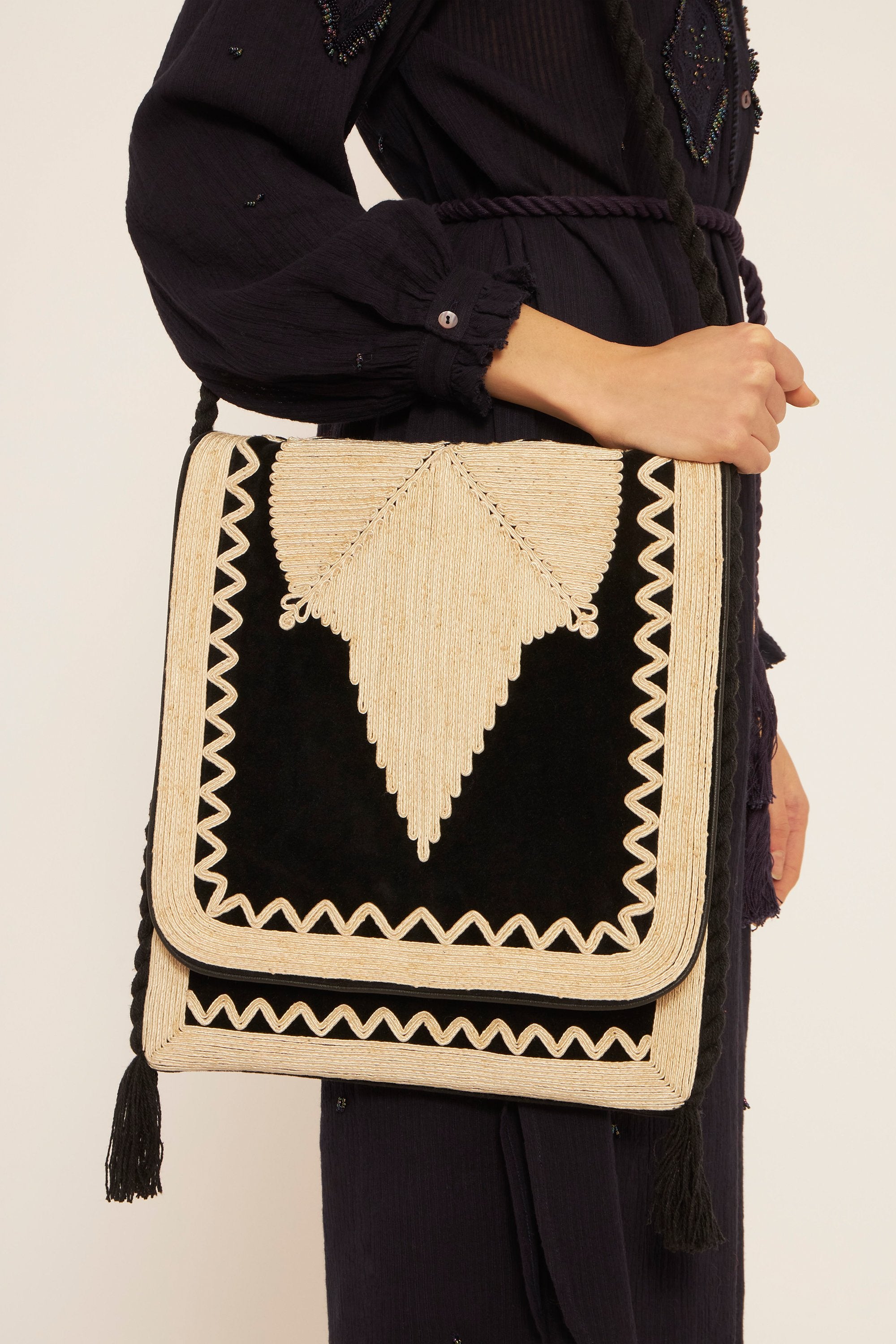 Grand sac en velours Achile