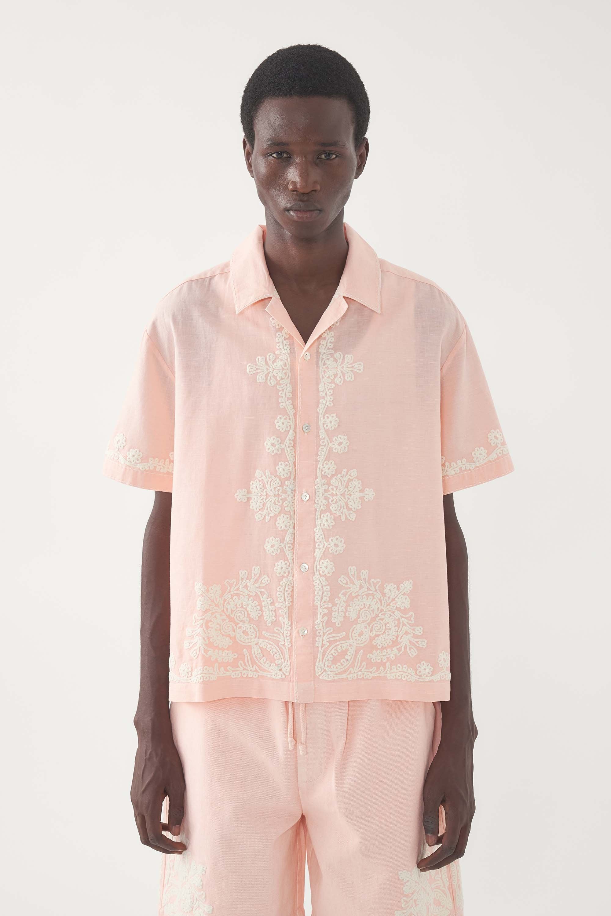 Camicia ricamata Adonis