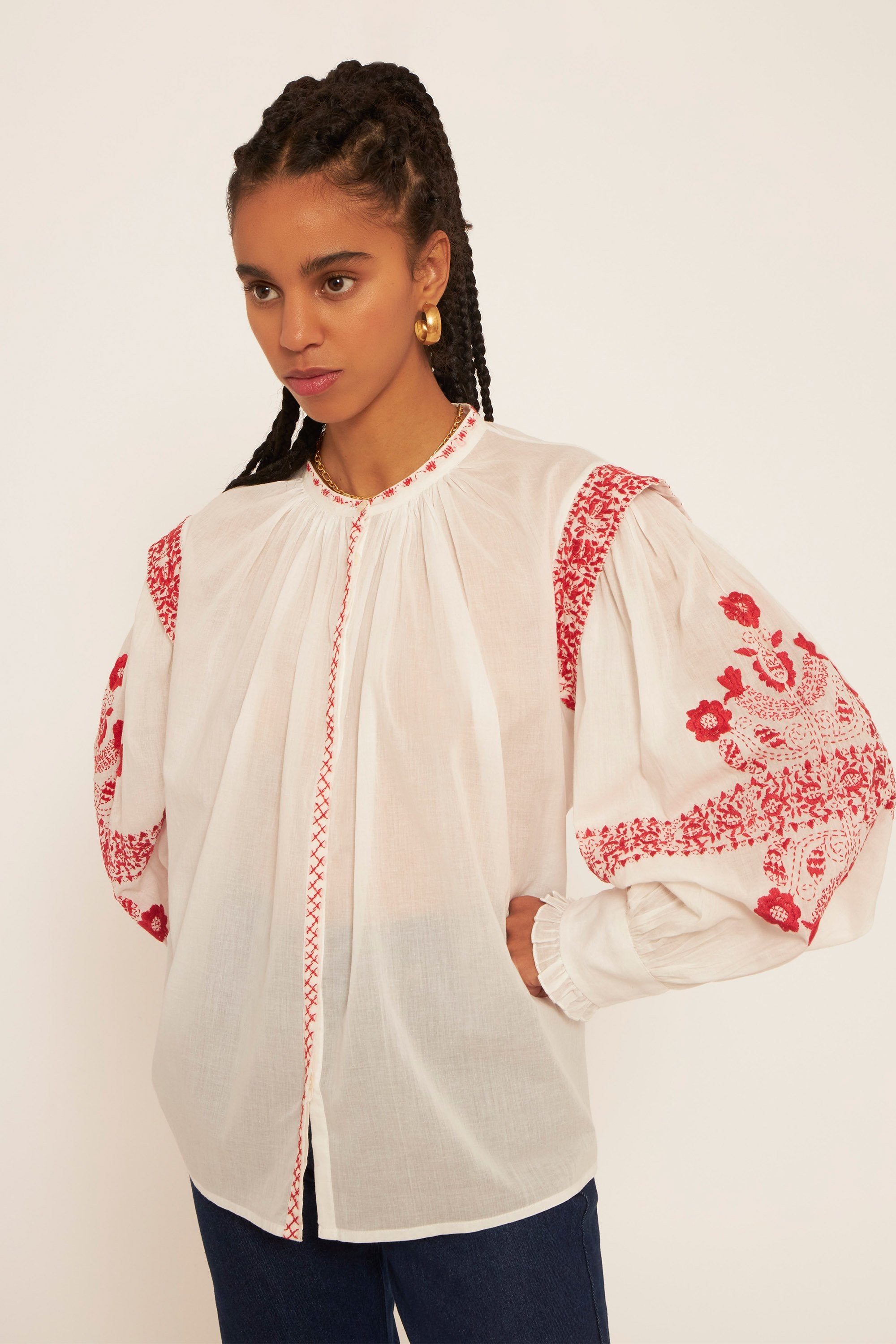 Blouse brodée Alan
