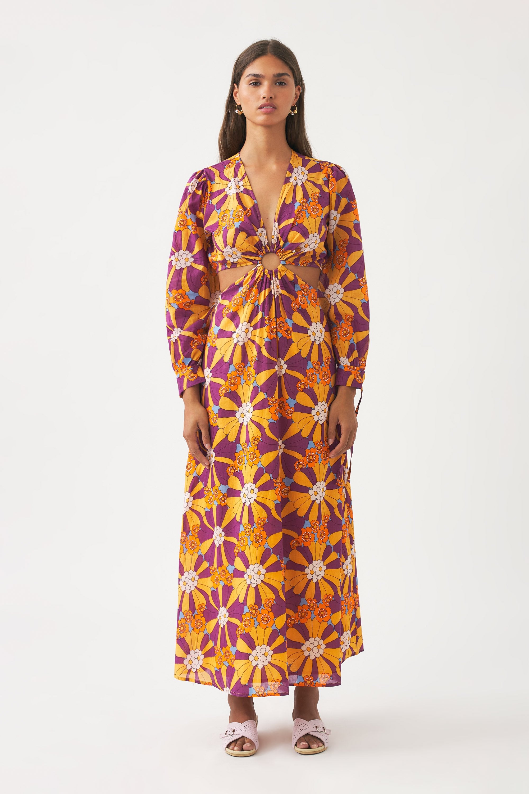 Robe longue à découpes Alicia