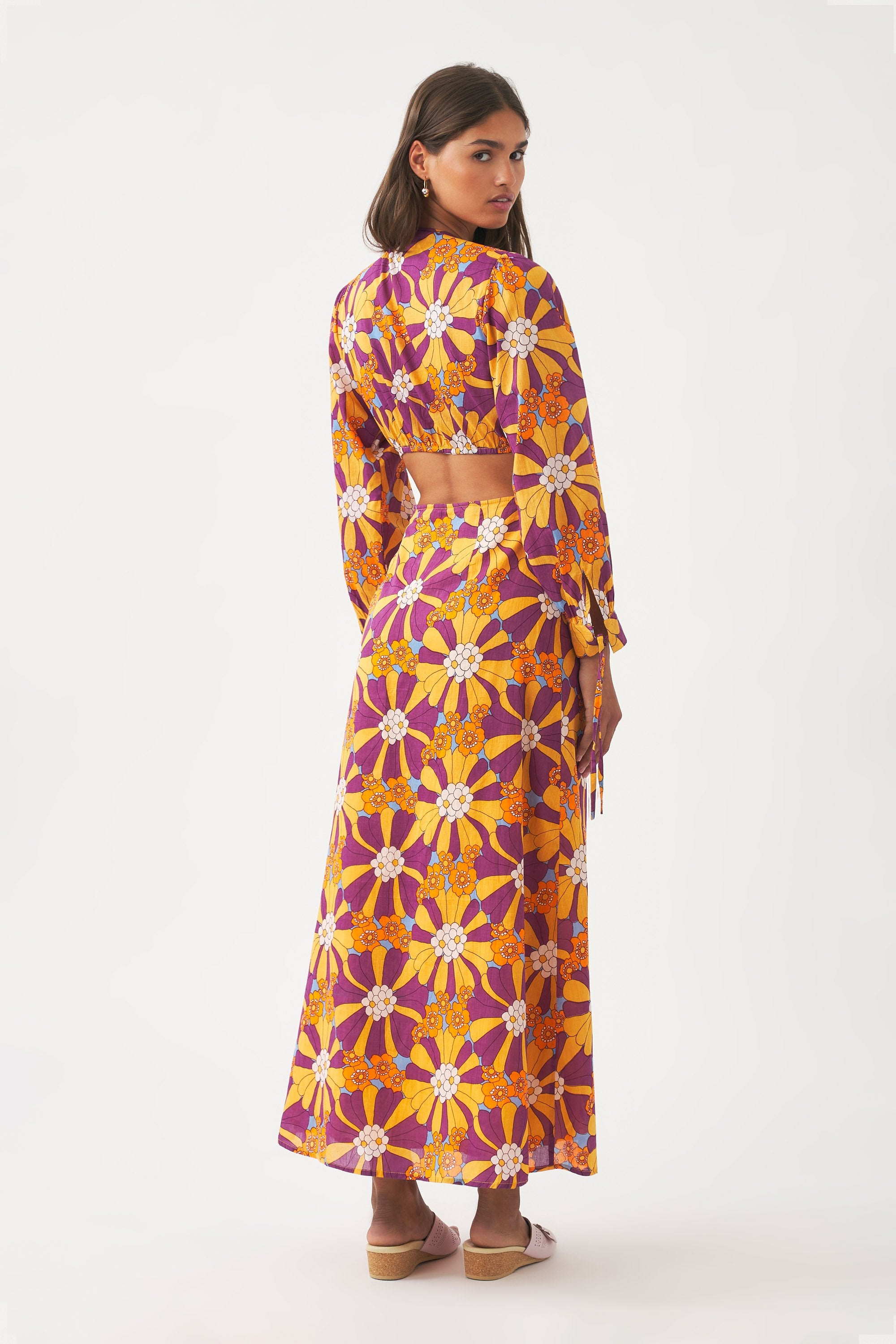 Robe longue à découpes Alicia