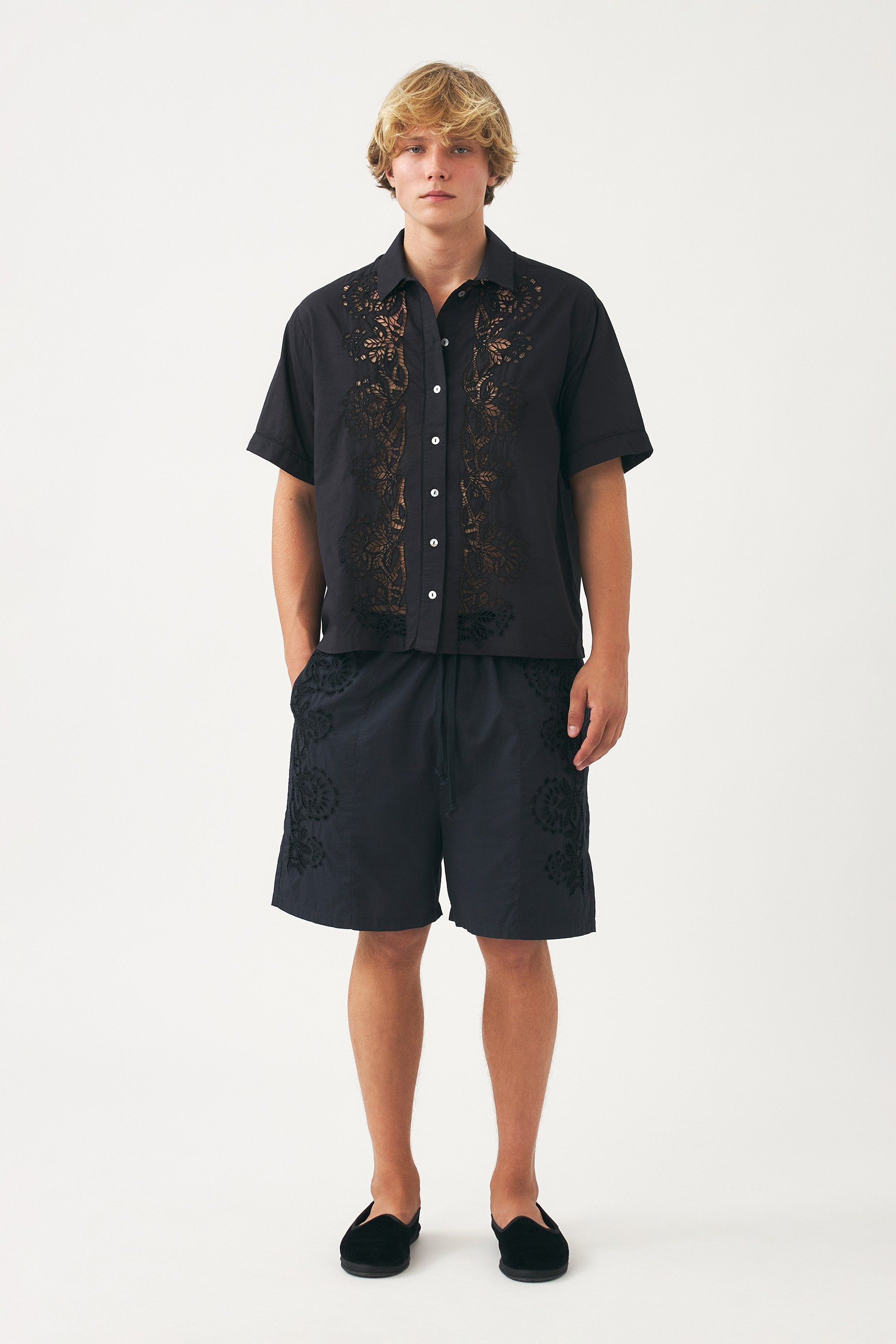 Aloha embroidered shirt