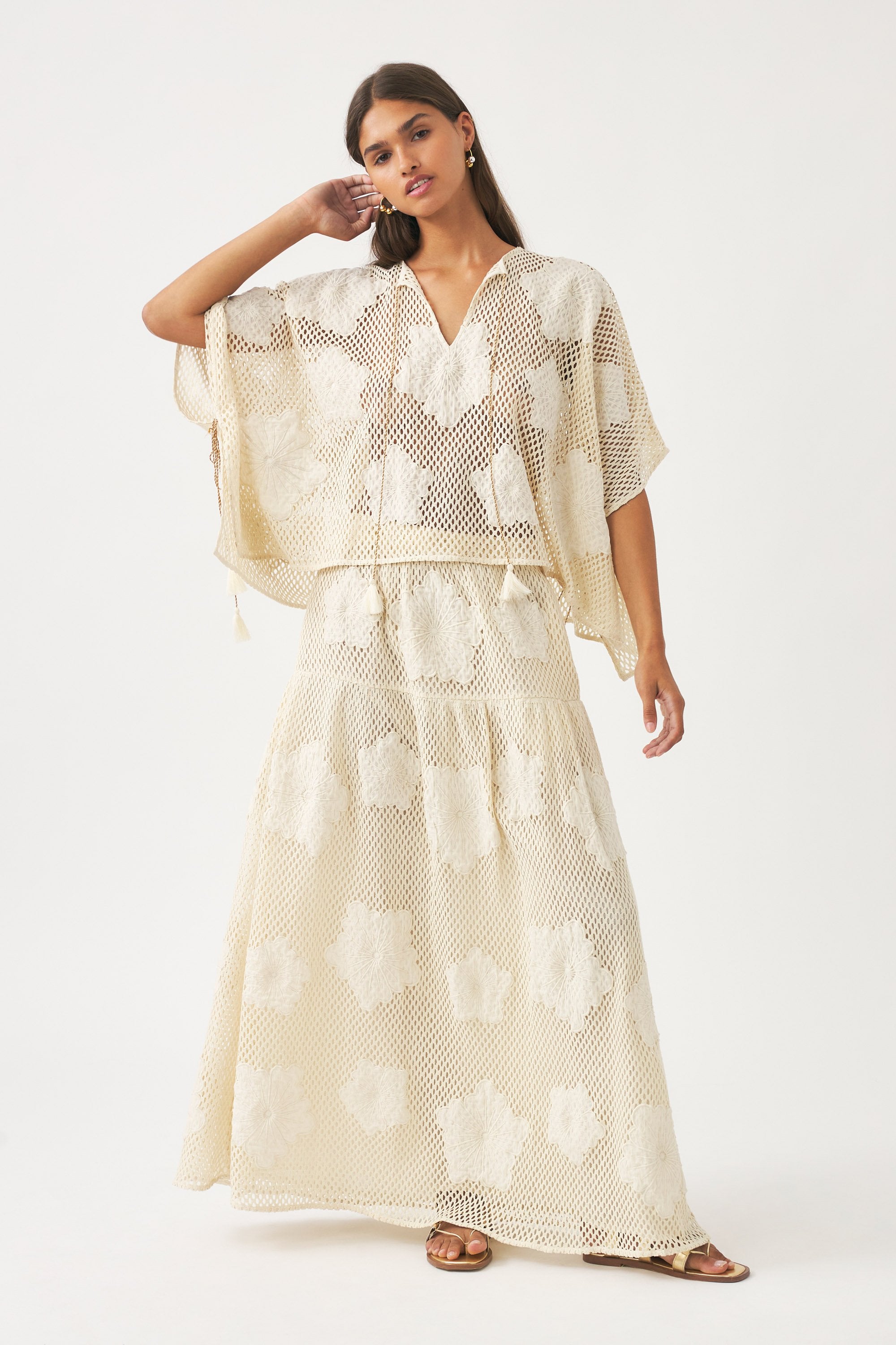 Embroidered skirt Aloni