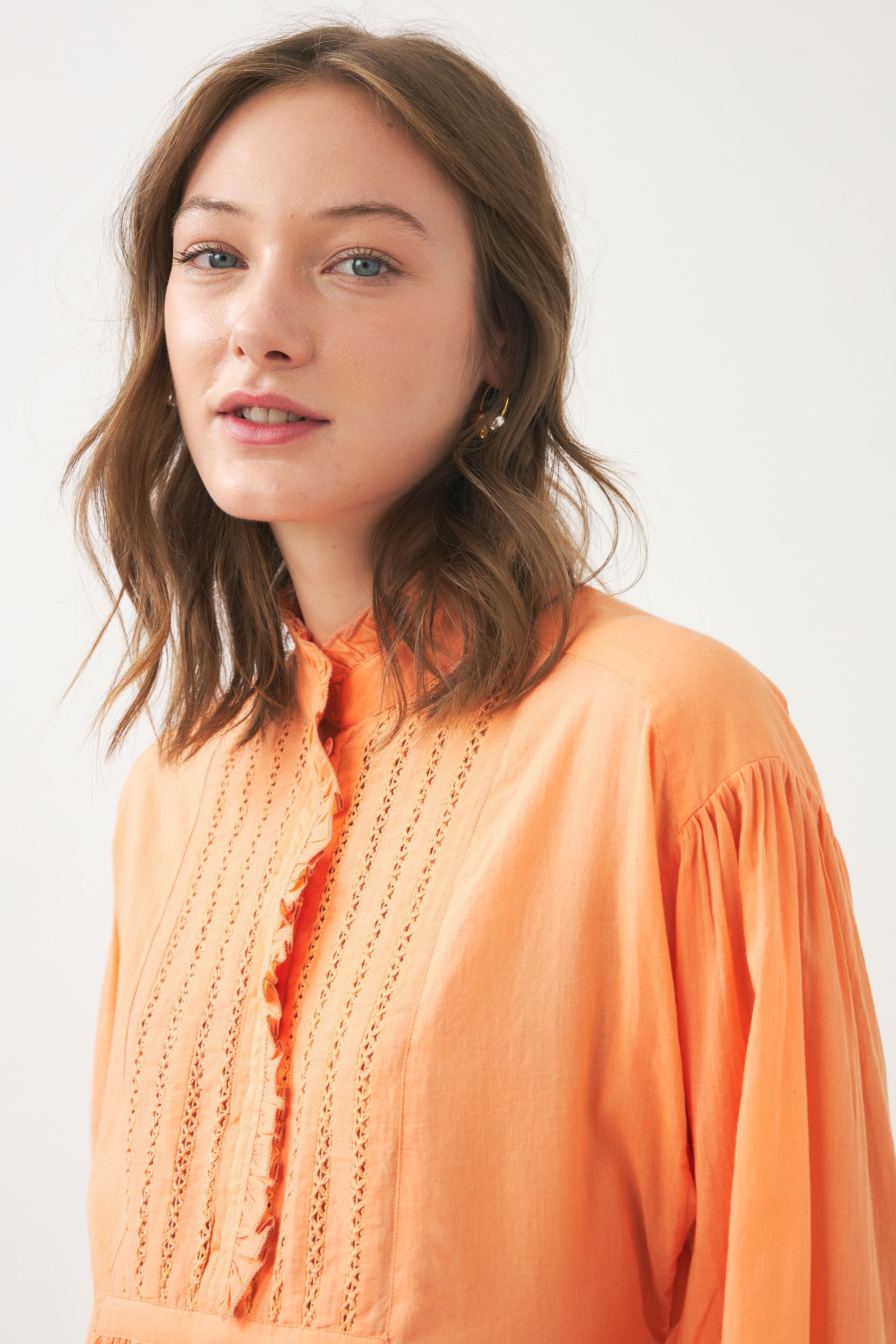 Blouse style victorien en voile de coton Anna
