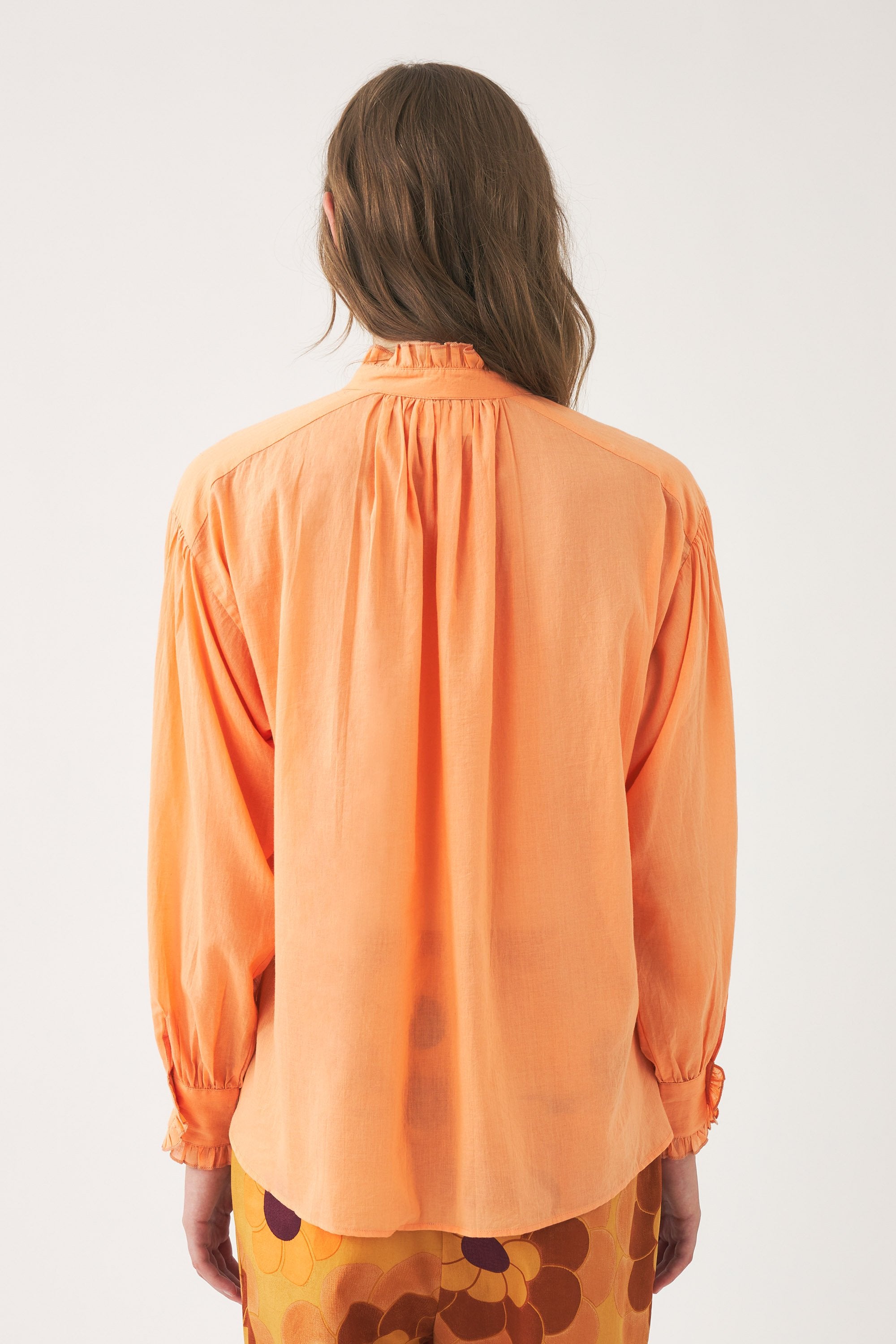 Cotton voile Victorian-style blouse Anna