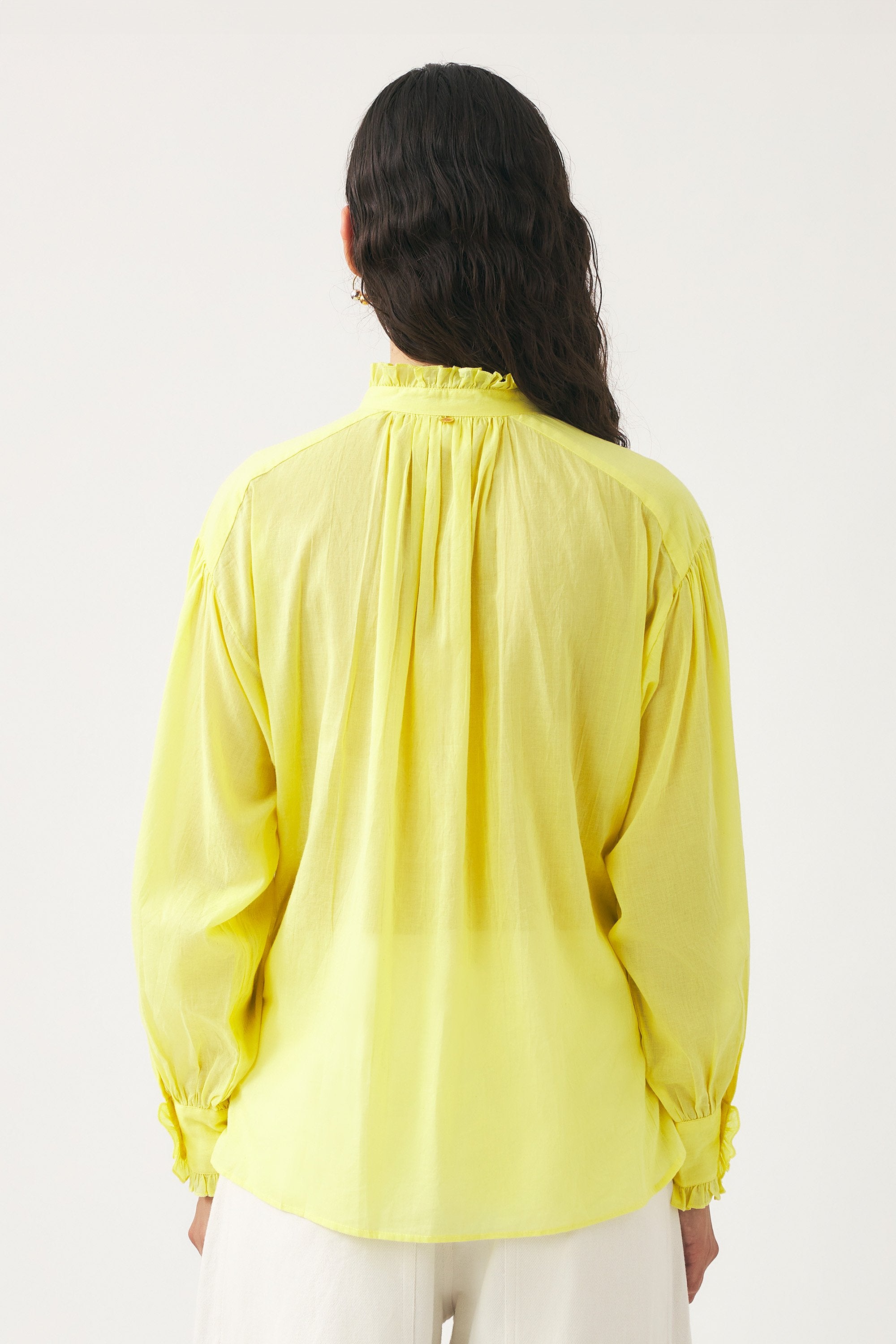 Blouse style victorien en voile de coton Anna
