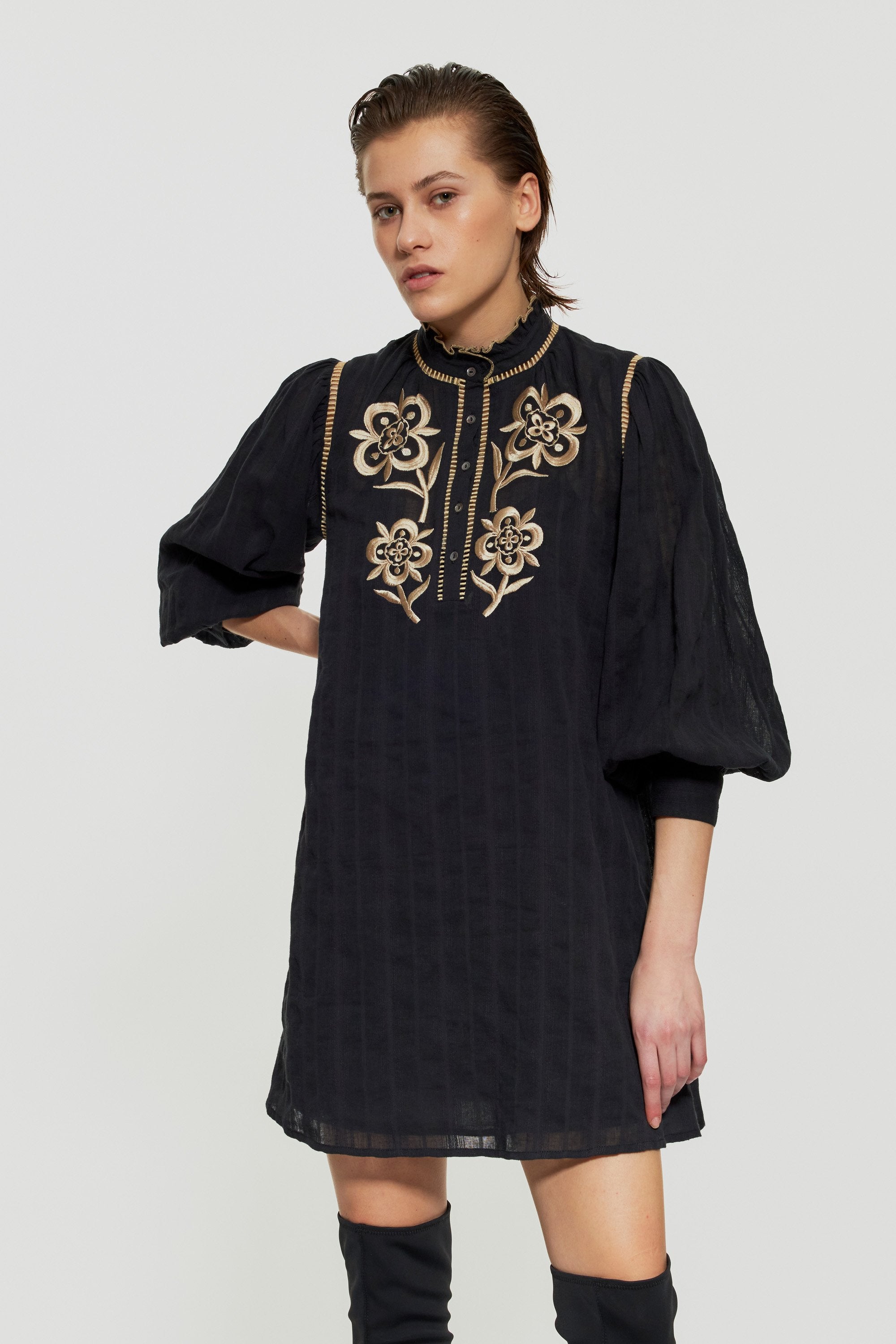 Anouki embroidered mini dress