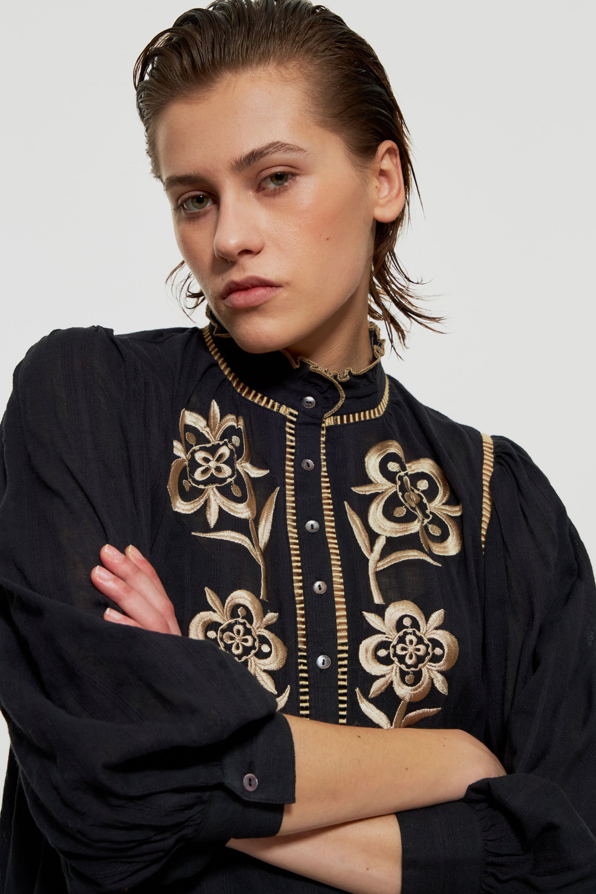 Anouki embroidered mini dress