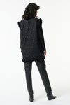 Huga long fur vest - Black