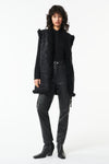 Huga long fur vest - Black