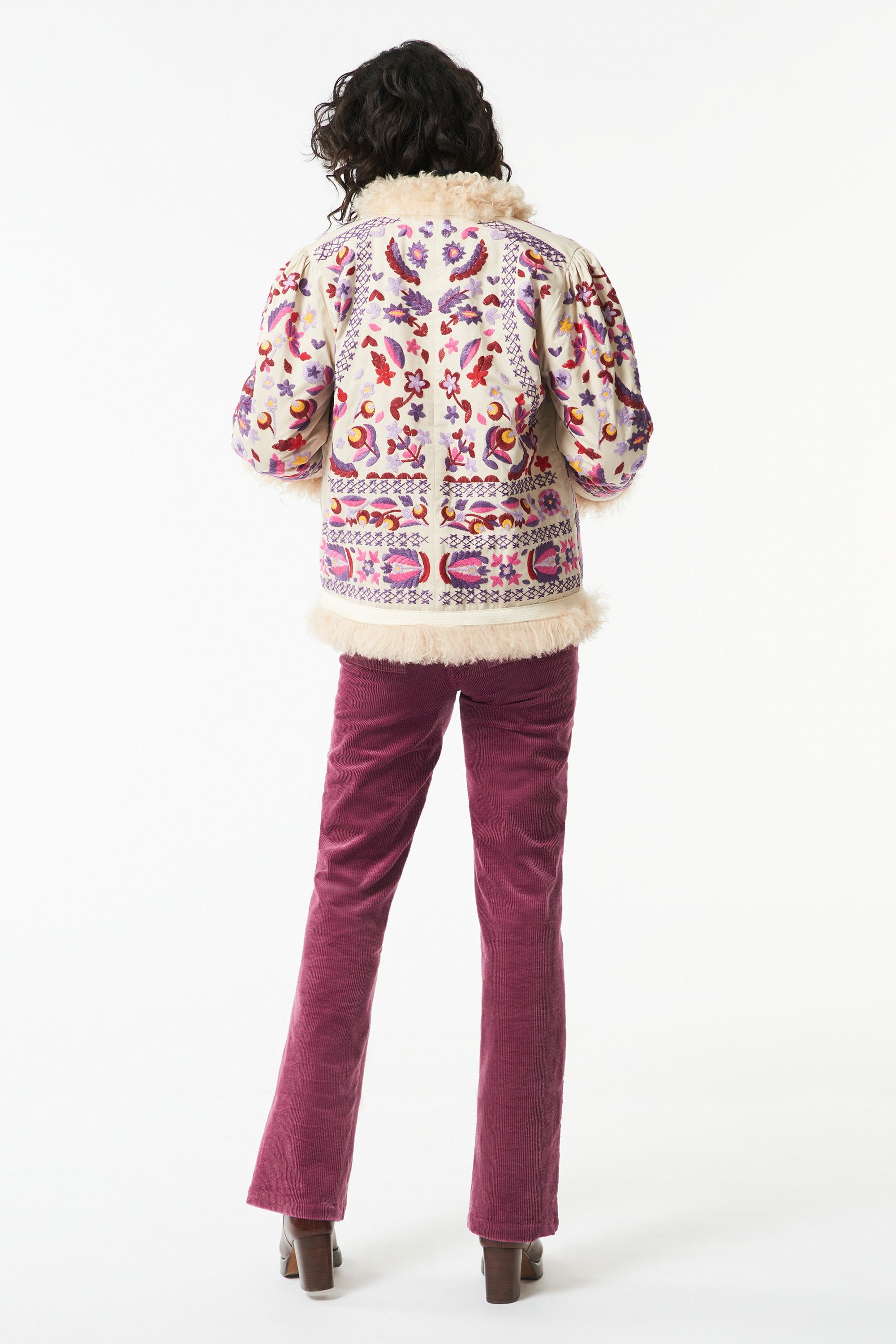 Veste en fourrure Huga - Beige