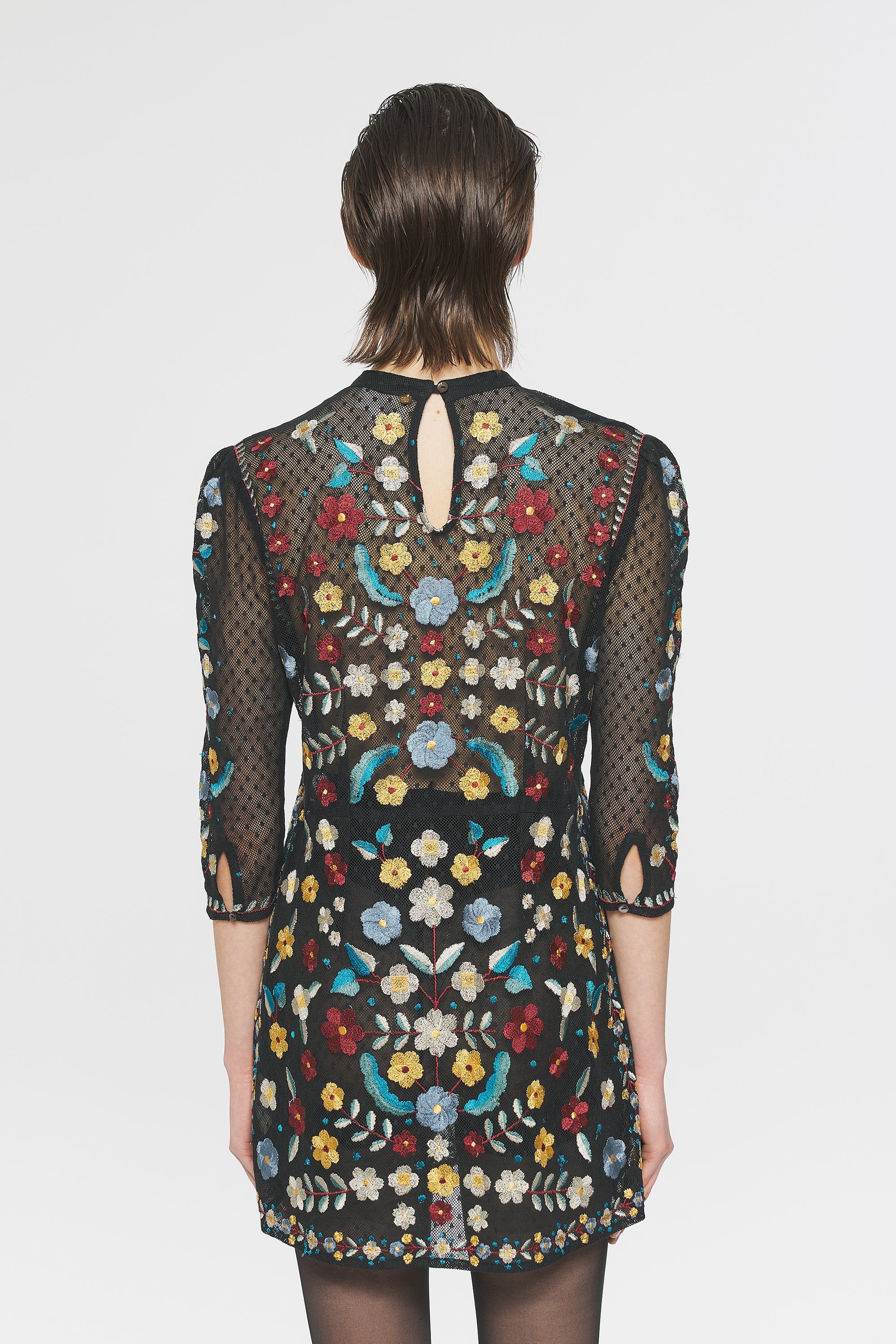 Ariani Embroidered mini dress