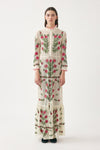 Robe longue brodée Ario