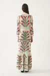 Robe longue brodée Ario