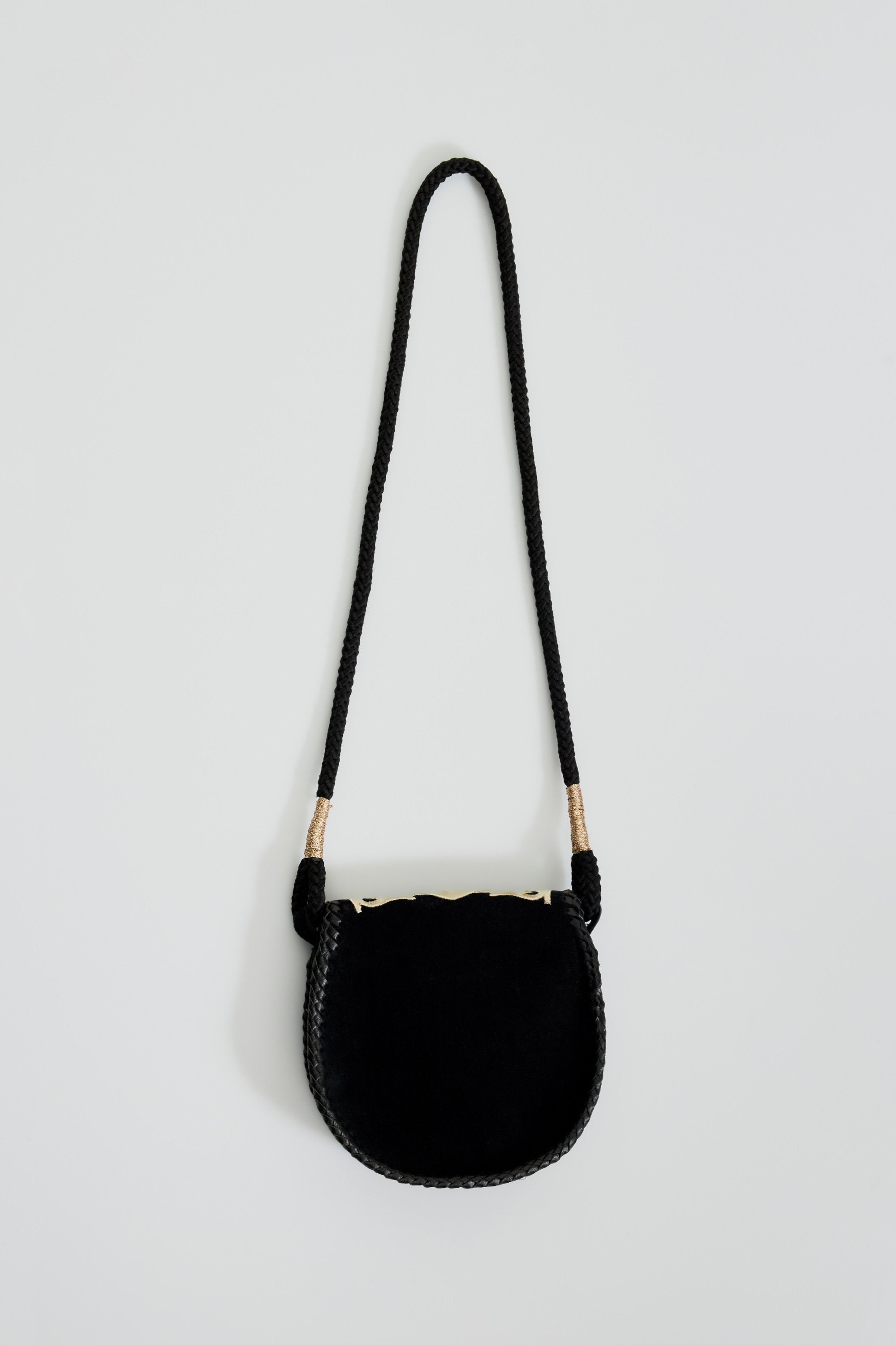 Borgio small embroidered bag in velvet