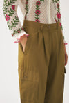 Cotton poplin cargo trousers Bottom