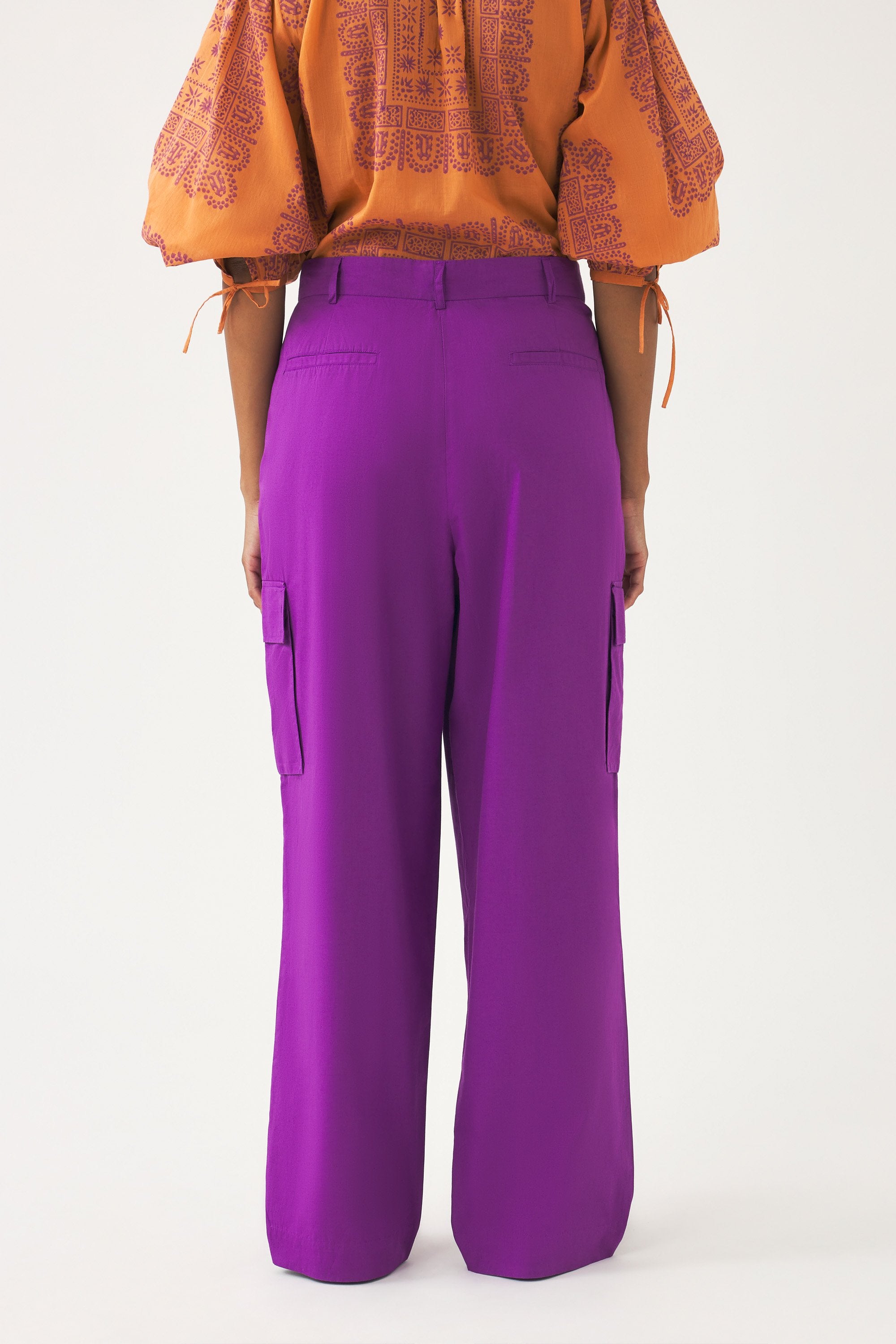 Cotton poplin cargo trousers Bottom