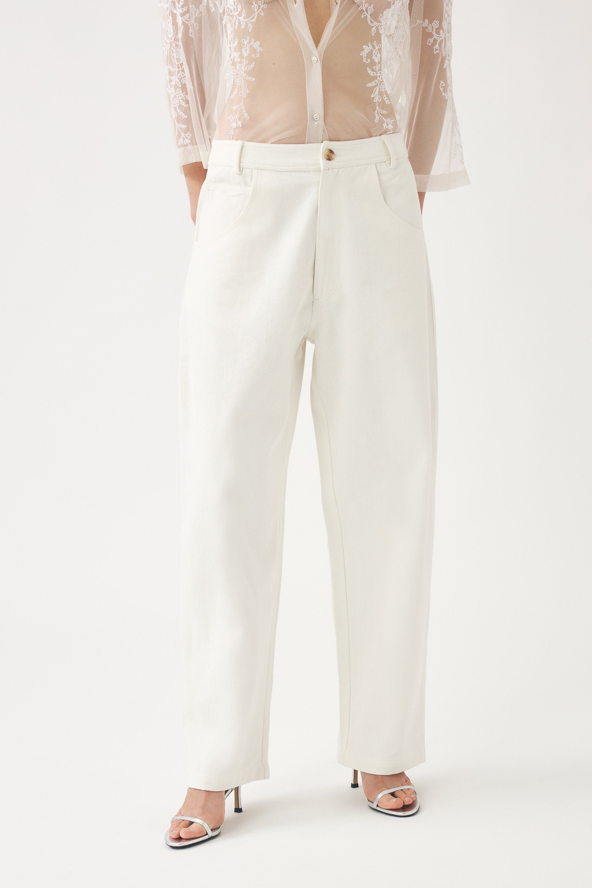Pantalon oversize brodé Cindy