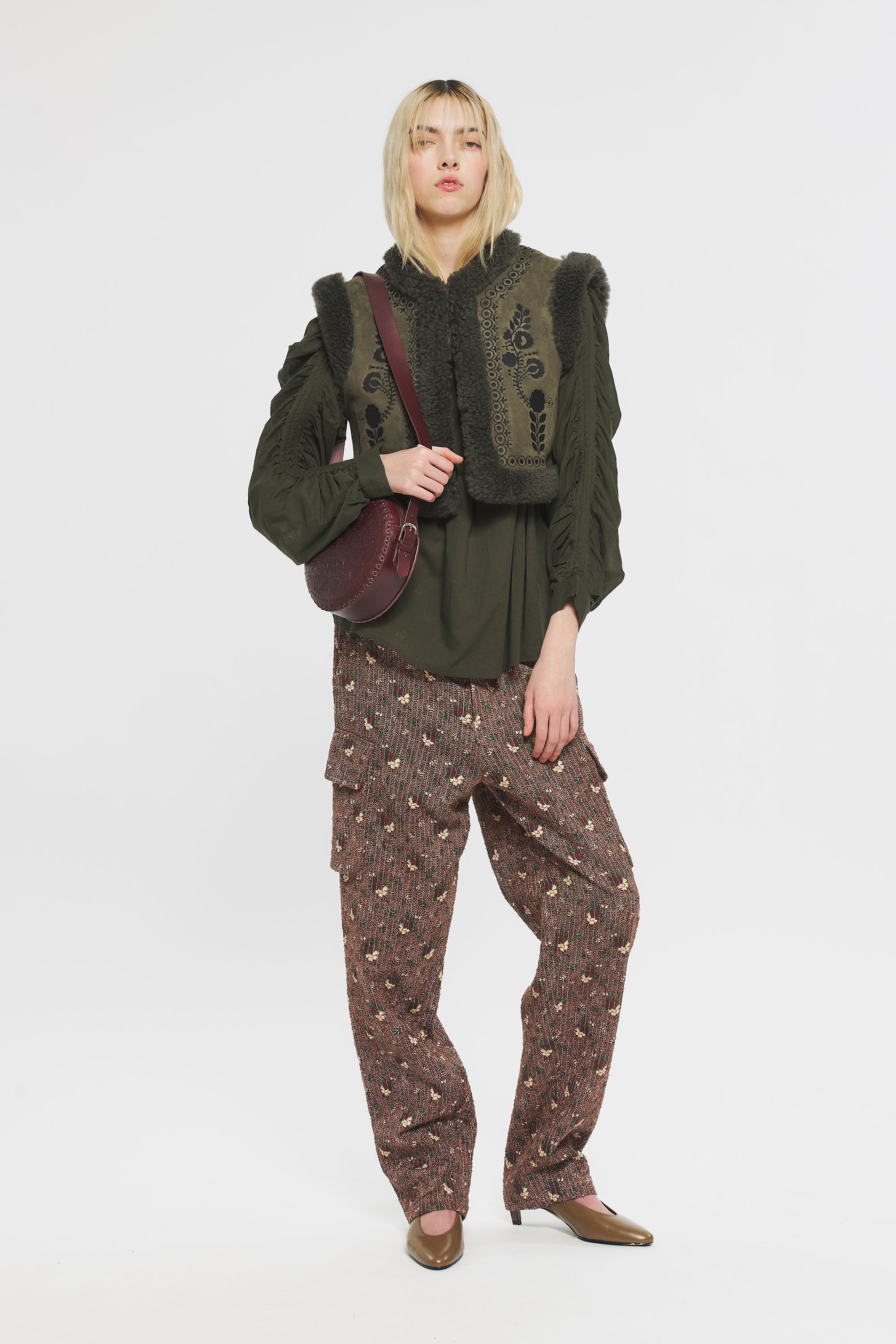 Bestickte wendbare Weste Dune