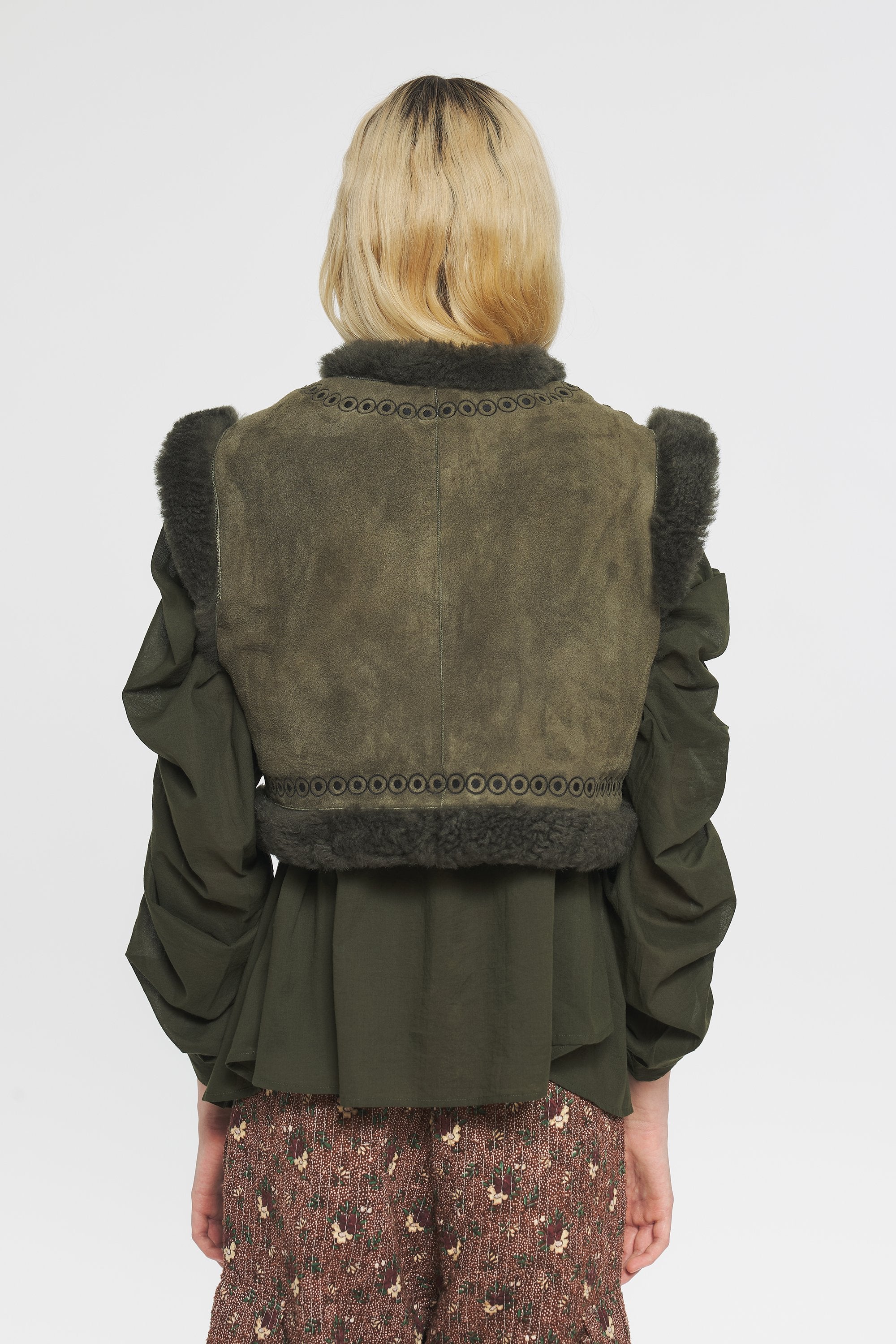 Gilet brodé et reversible Dune