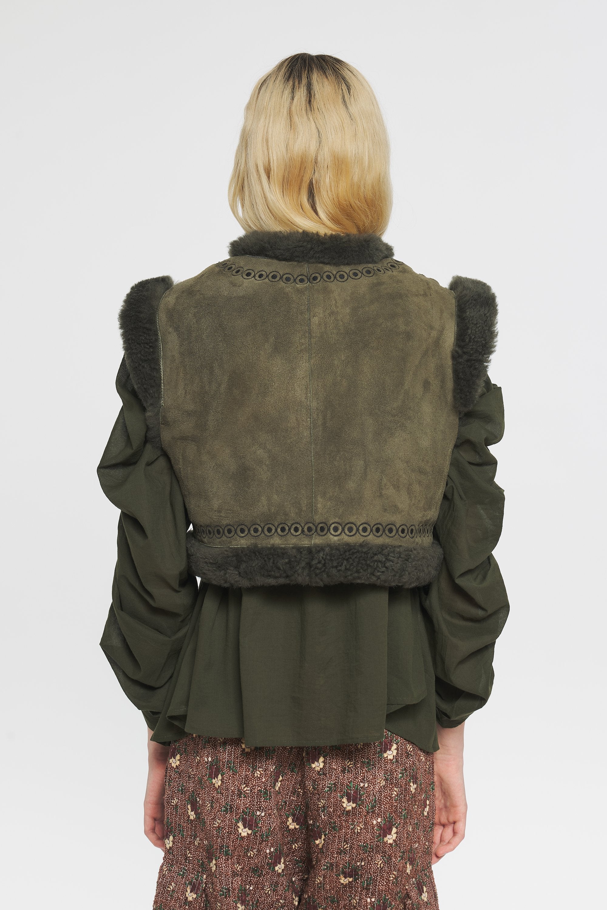 Gilet brodé et reversible Dune