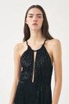 Maxi dress hand-embroidered with pearls Dune