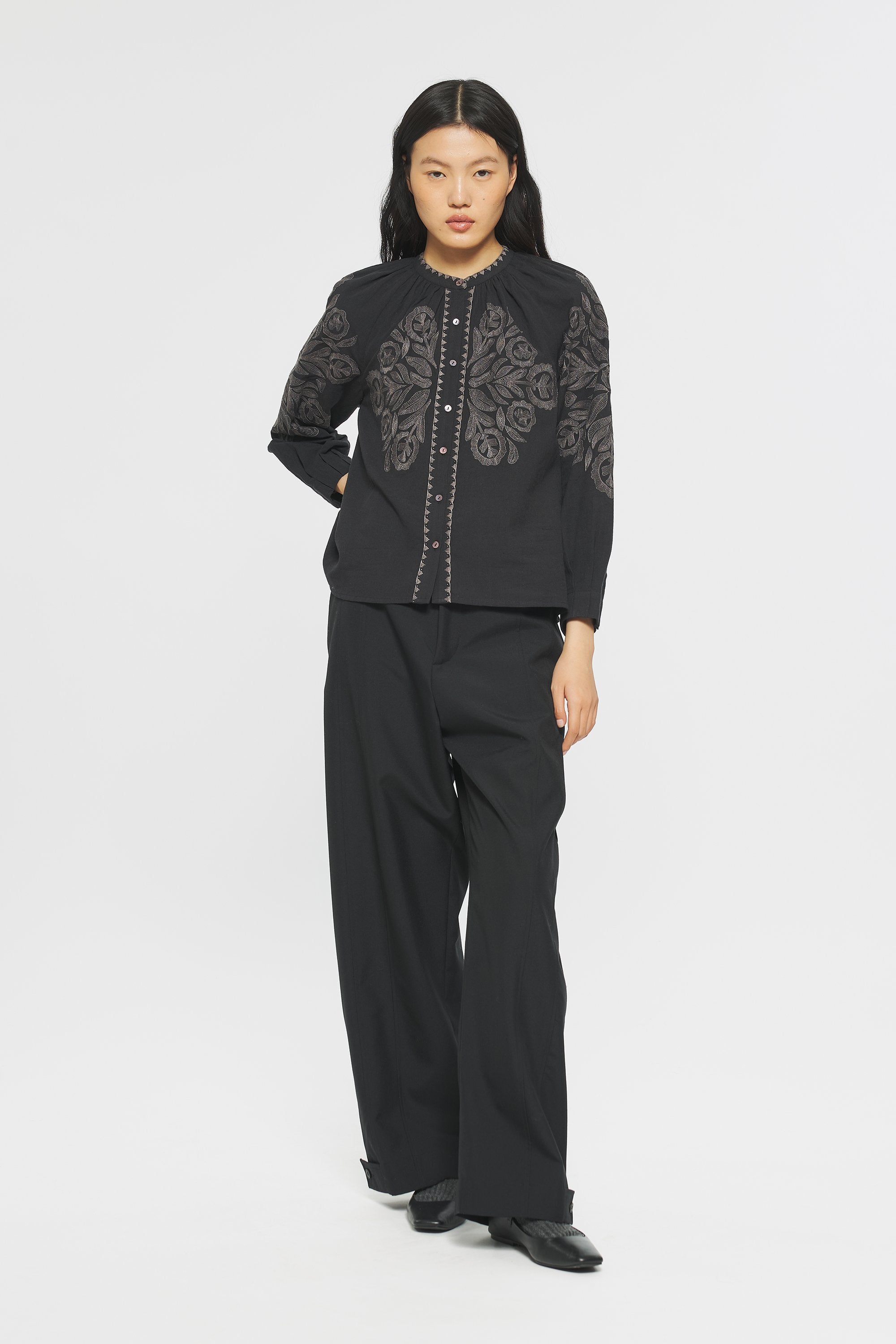 Bestickte Bluse Eglantine