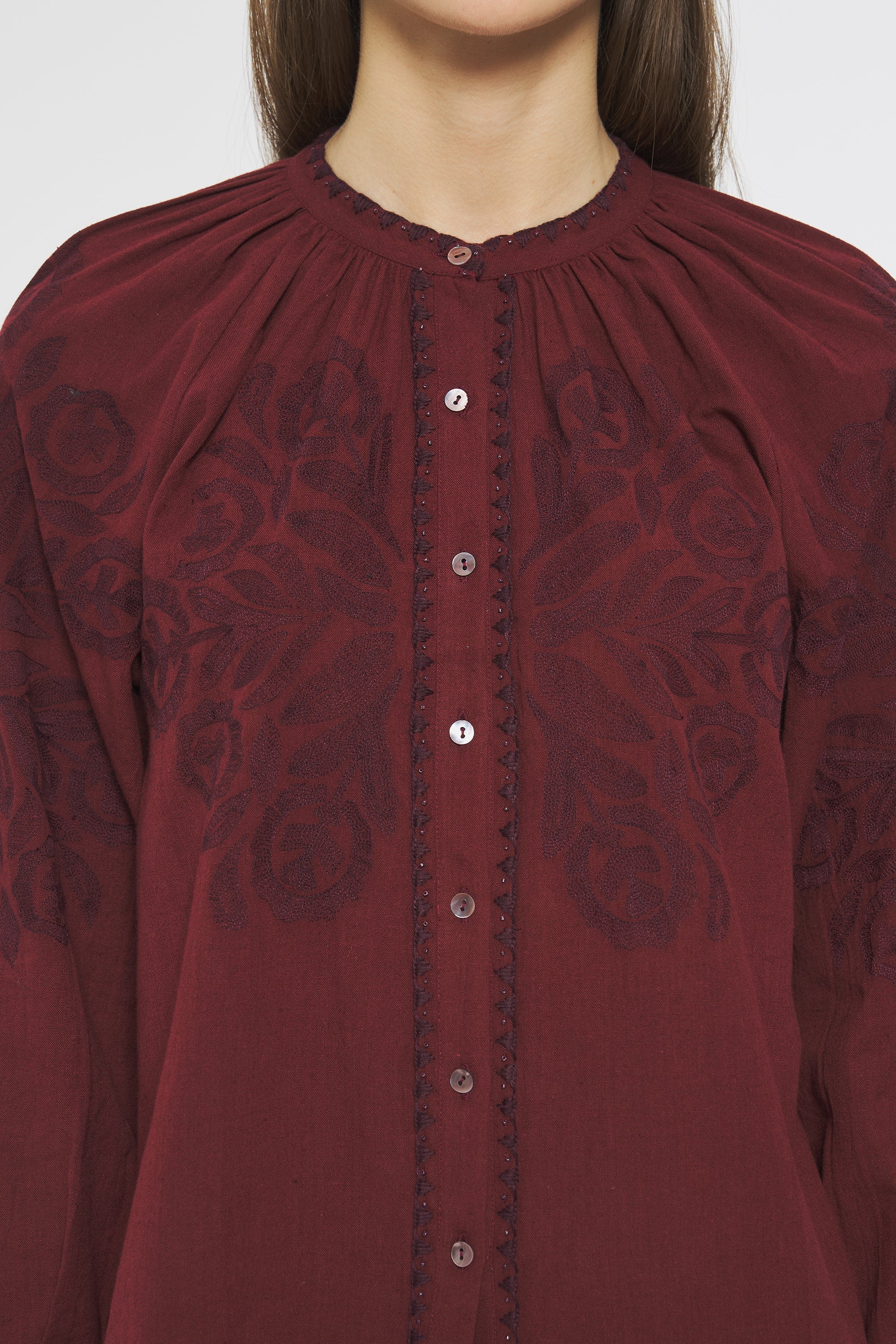 Blouse brodée Eglantine