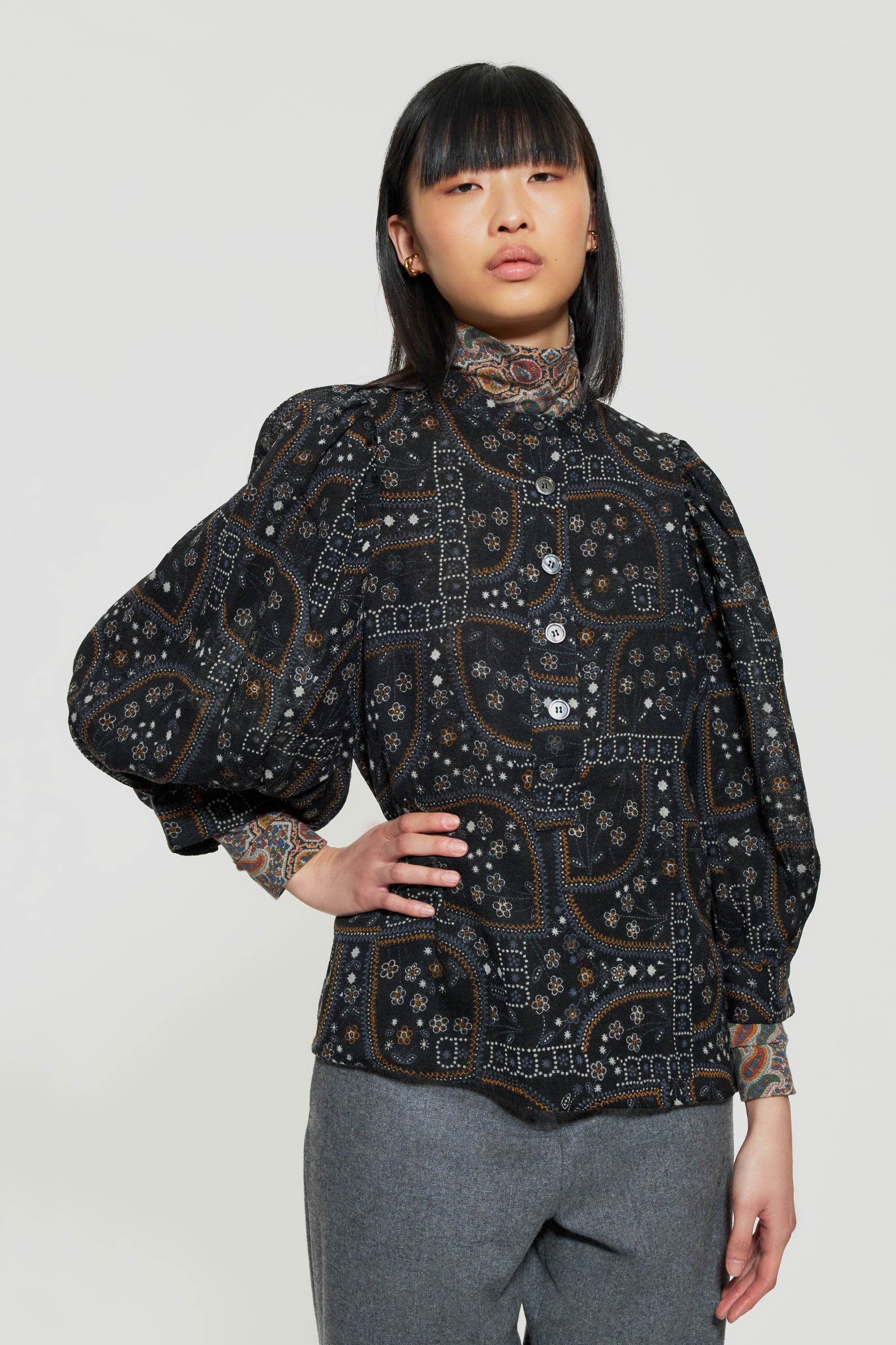 Elie print blouse
