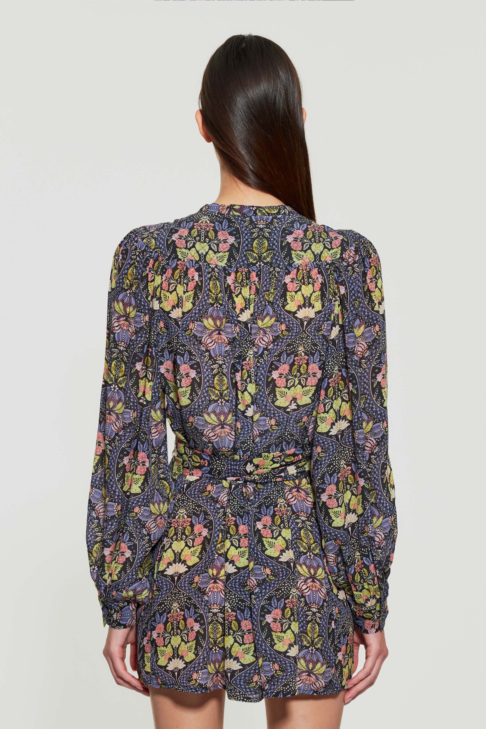 Eros print mini dress