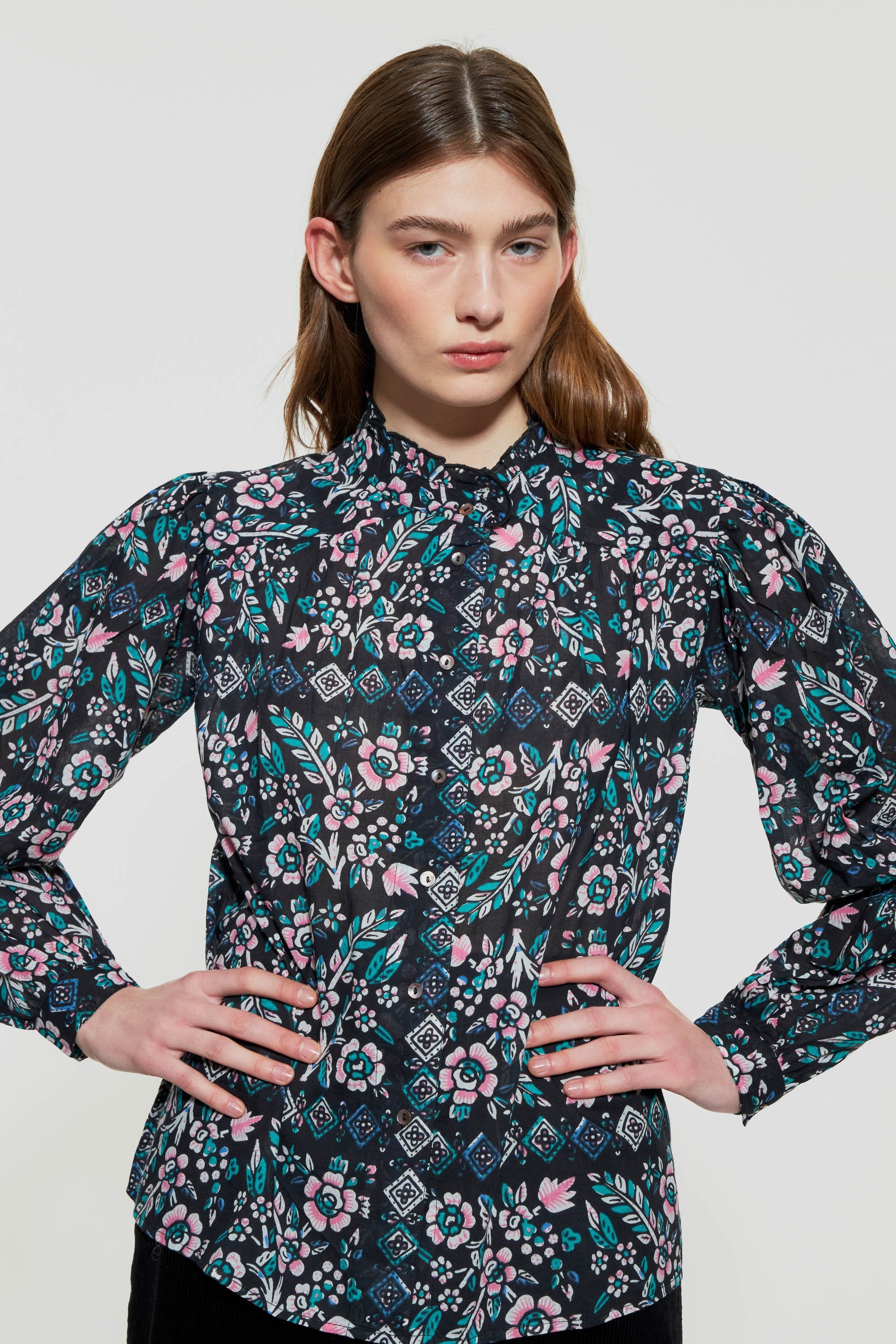 Flora print blouse