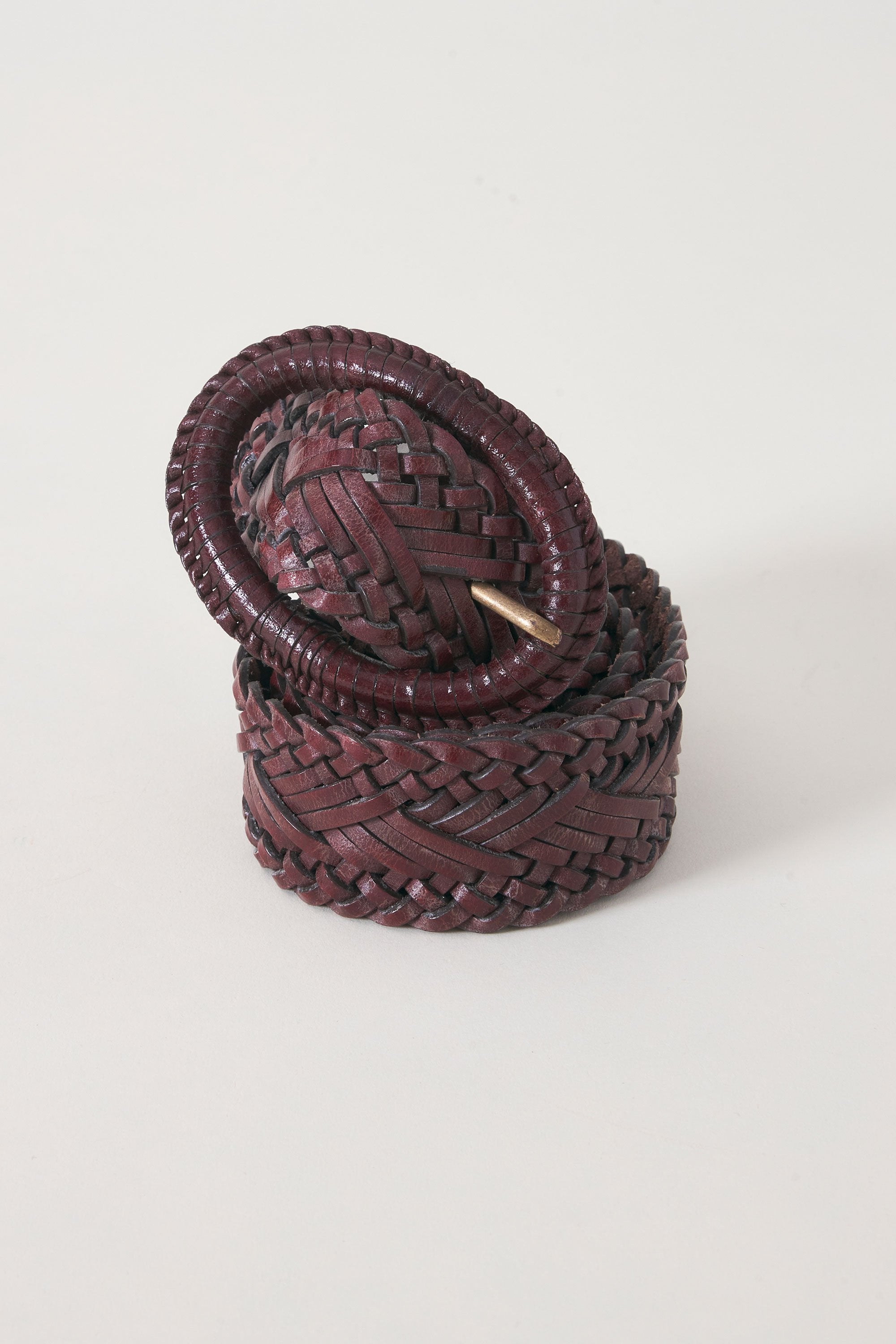Lace-style openwork leather belt Galy