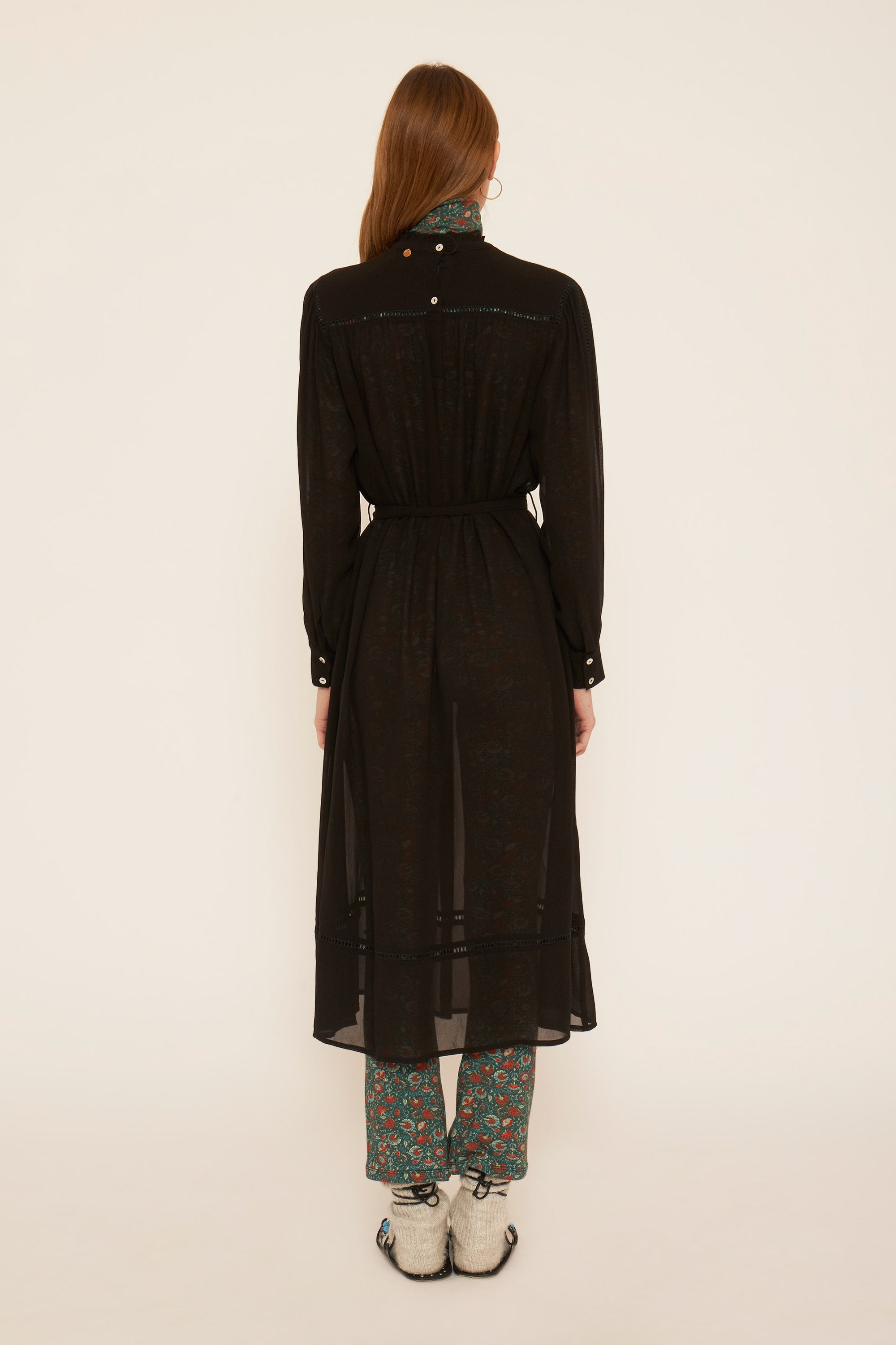 Robe longue brodée Igor