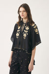 Mini kaftan hand-embroidered with silk Ila
