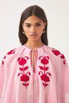 Mini kaftan hand-embroidered with silk Ila