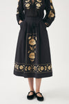 Skirt with hand-embroidered silk details Ila
