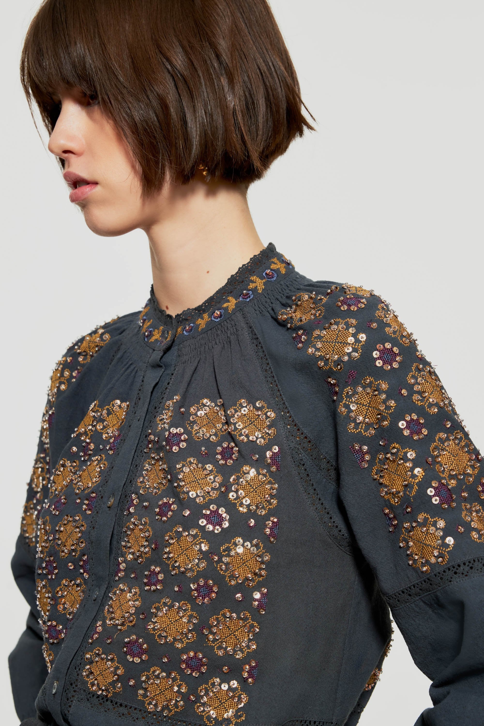 Joana sequin-embroidered blouse