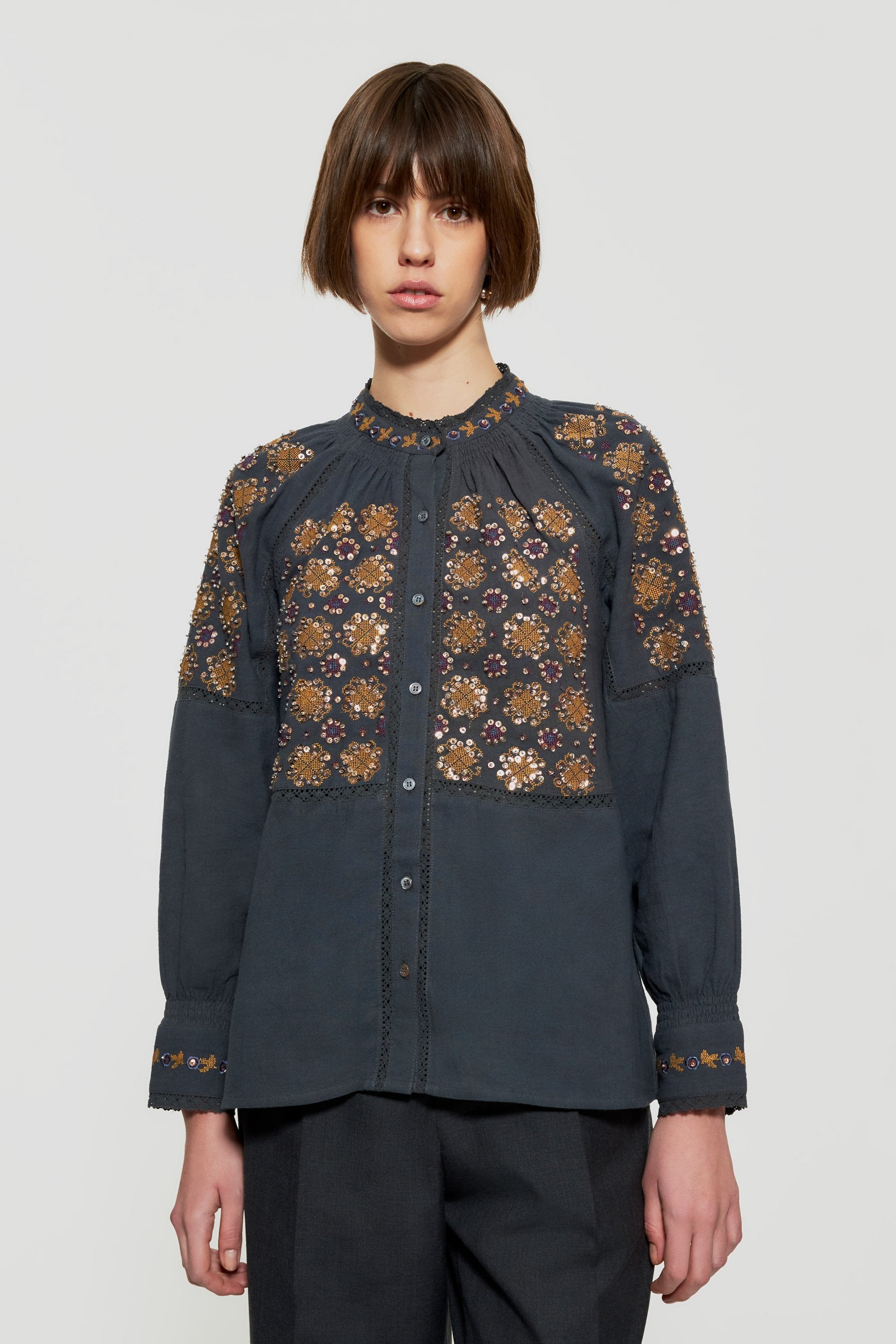 Joana sequin-embroidered blouse
