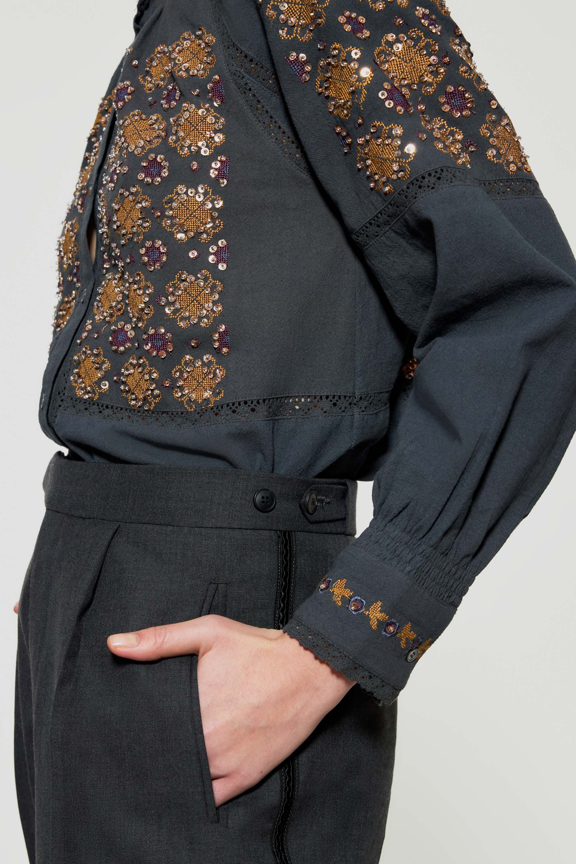 Joana sequin-embroidered blouse